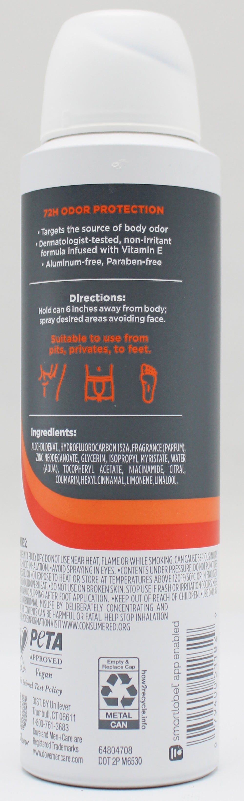 DOVE MEN + CARE WHOLEBODY DEORDORANT SPRAY SHEA BUTTER & CEDAR 4oz