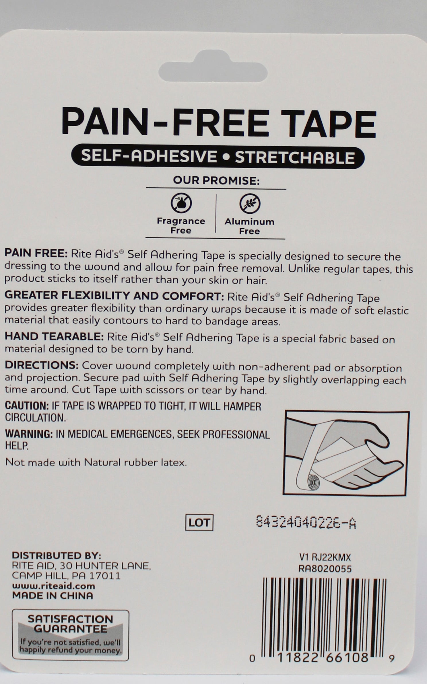 RITE AID PAIN FREE WRAP, LATEX FREE 1PK