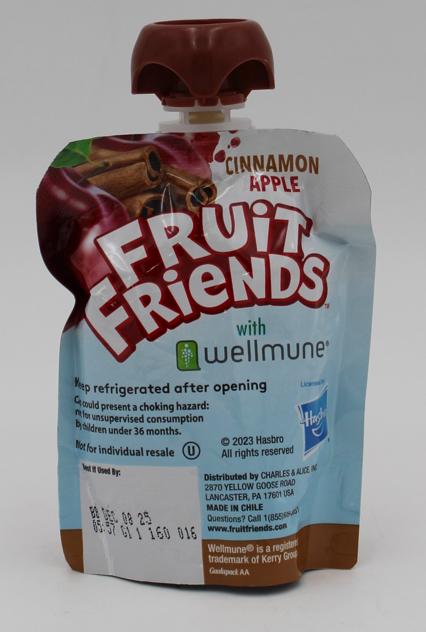 TRANSFORMERS FRUIT FRIENDS ORGANIC CINNAMON APPLE FRUIT SAUCE 10PK  Box  4 BOXES PER CASE Best By 12/8/25