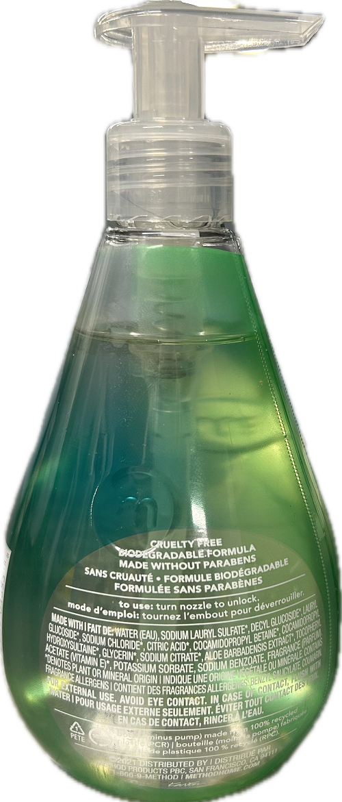 METHOD GEL HAND WASH COCONUT WATER 12floz NA