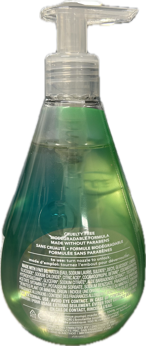 METHOD GEL HAND WASH COCONUT WATER 12floz NA