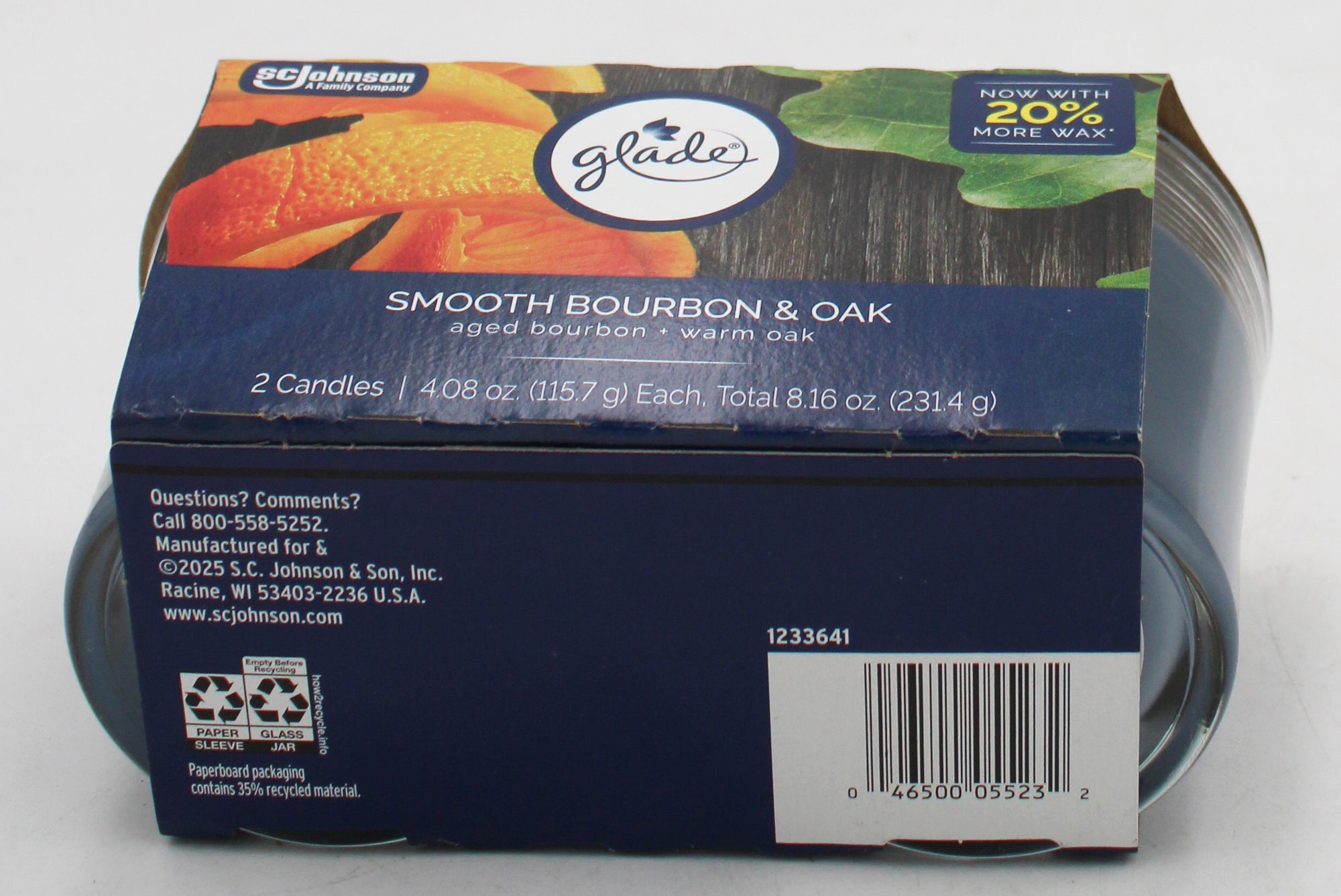 SP GLADE CANDLE SMOOTH BOURBON & OAK 2ct 4.08oz