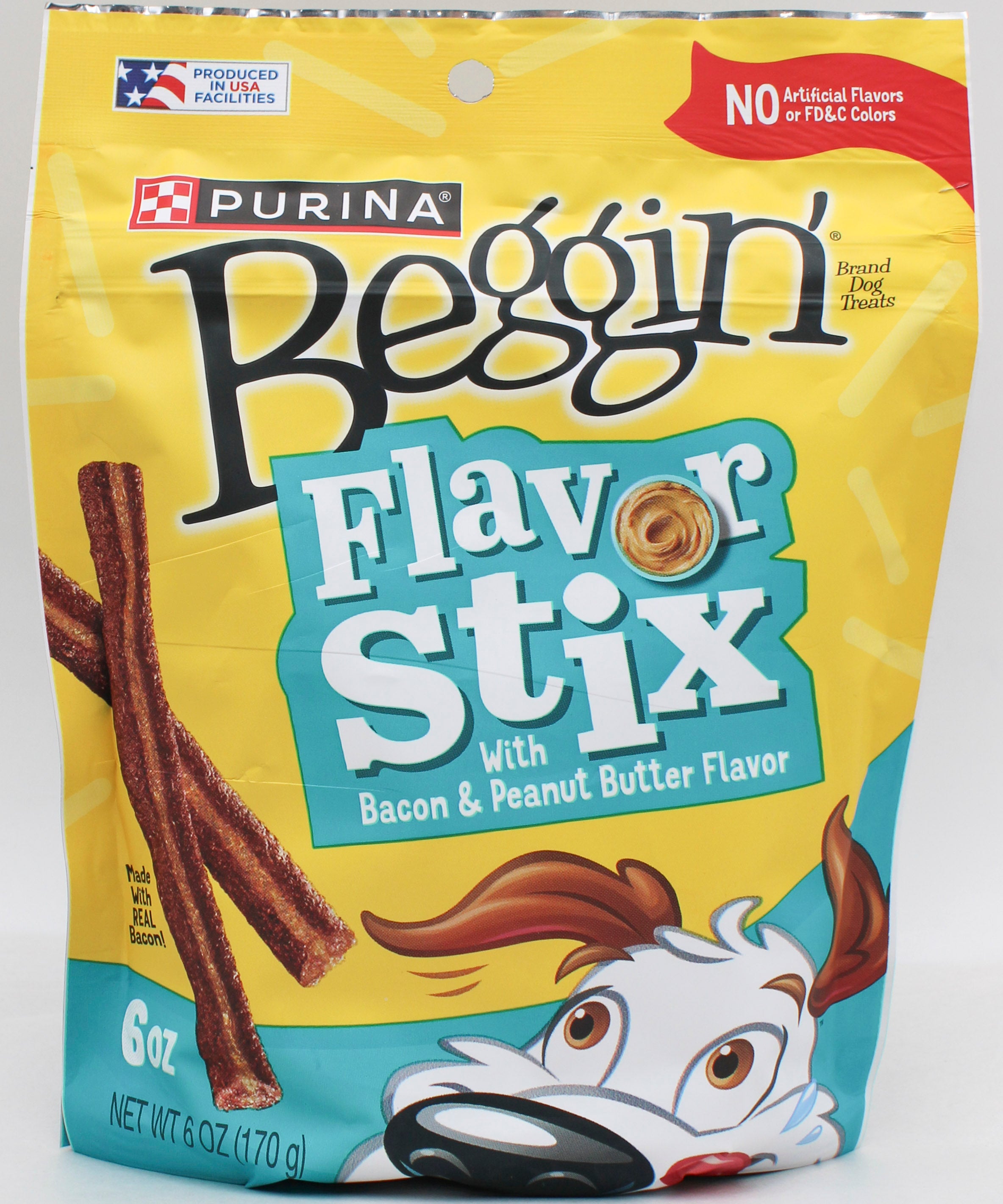 PURINA BEGGIN FLAVOR STIX PB BACON 6oz. BB 12.31.26 NI