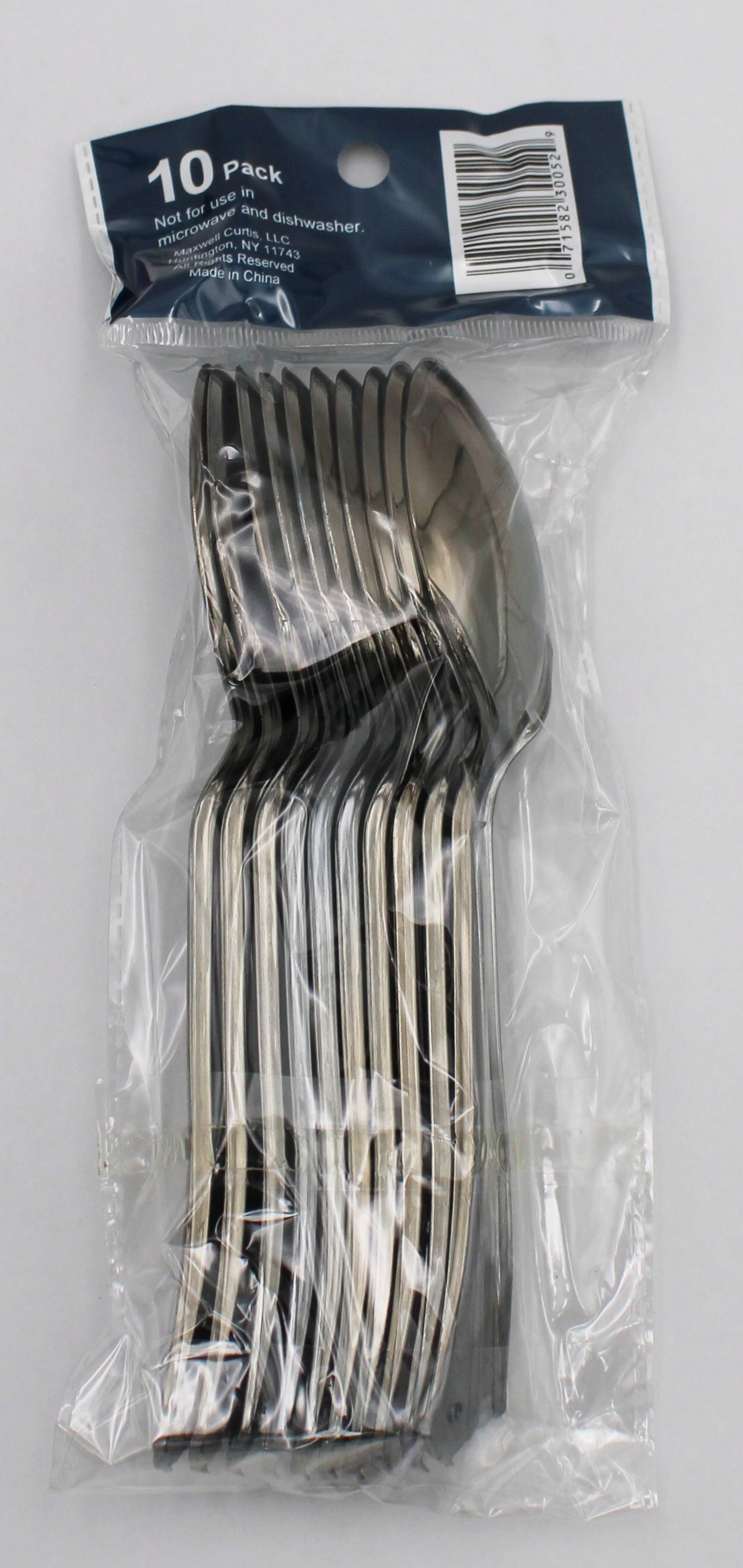 NATUREZWAY 10PK PLASTIC SPOONS- SILVER