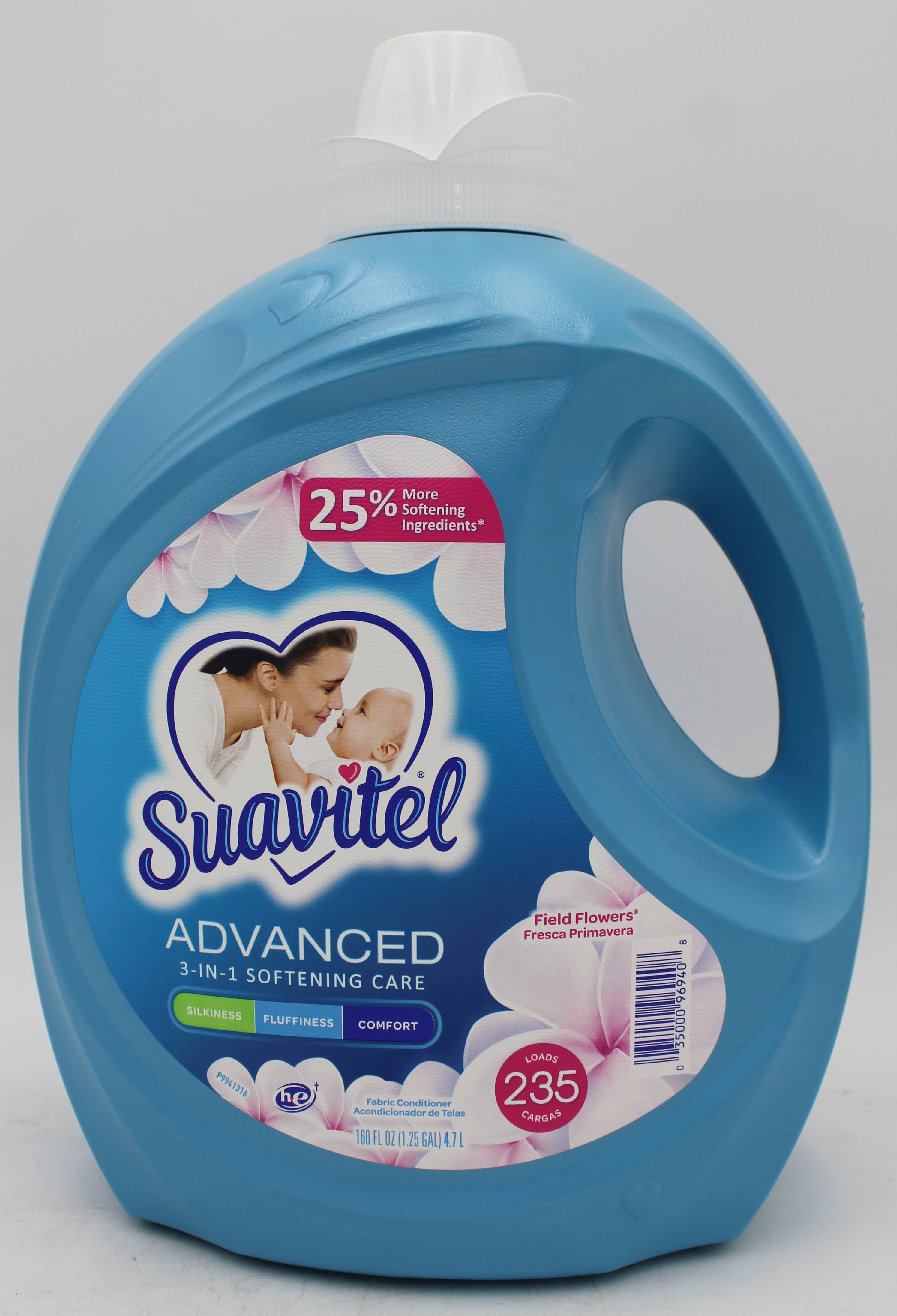 SUAVITEL ADVANCED FABRIC SOFTENER FIELD FLOWERS 160floz DISPLAY NI