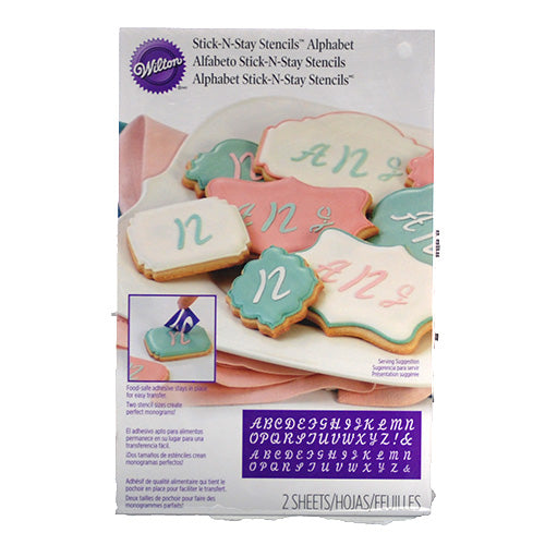 STICK/STAY COOKIE STENCILS 2CT-ABC