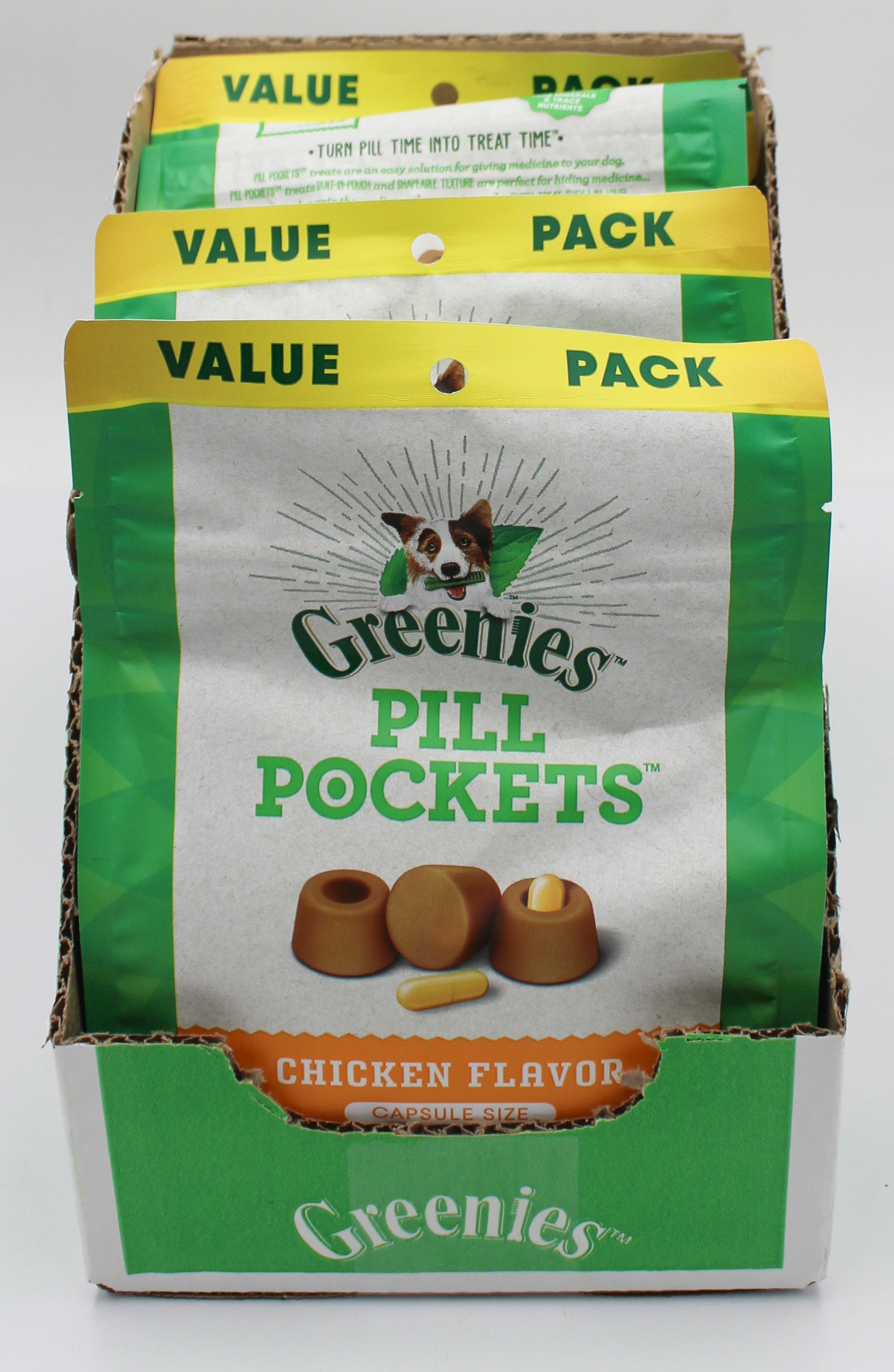 GREENIES PILL POCKETS CHICKEN FLAVOR LARGE CAPSULE SIZE SOFT DOG TREATS 15.8 OZ (60 PK) BB 2/13/2027