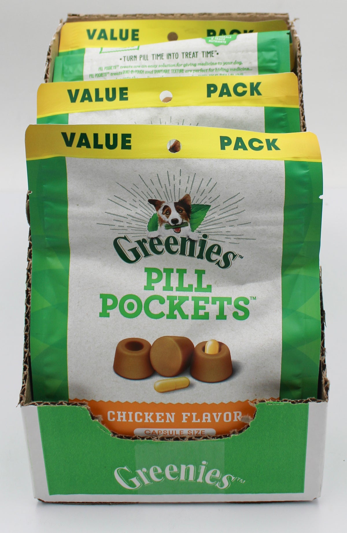 GREENIES PILL POCKETS CHICKEN FLAVOR LARGE CAPSULE SIZE SOFT DOG TREATS 15.8 OZ (60 PK) BB 2/13/2027