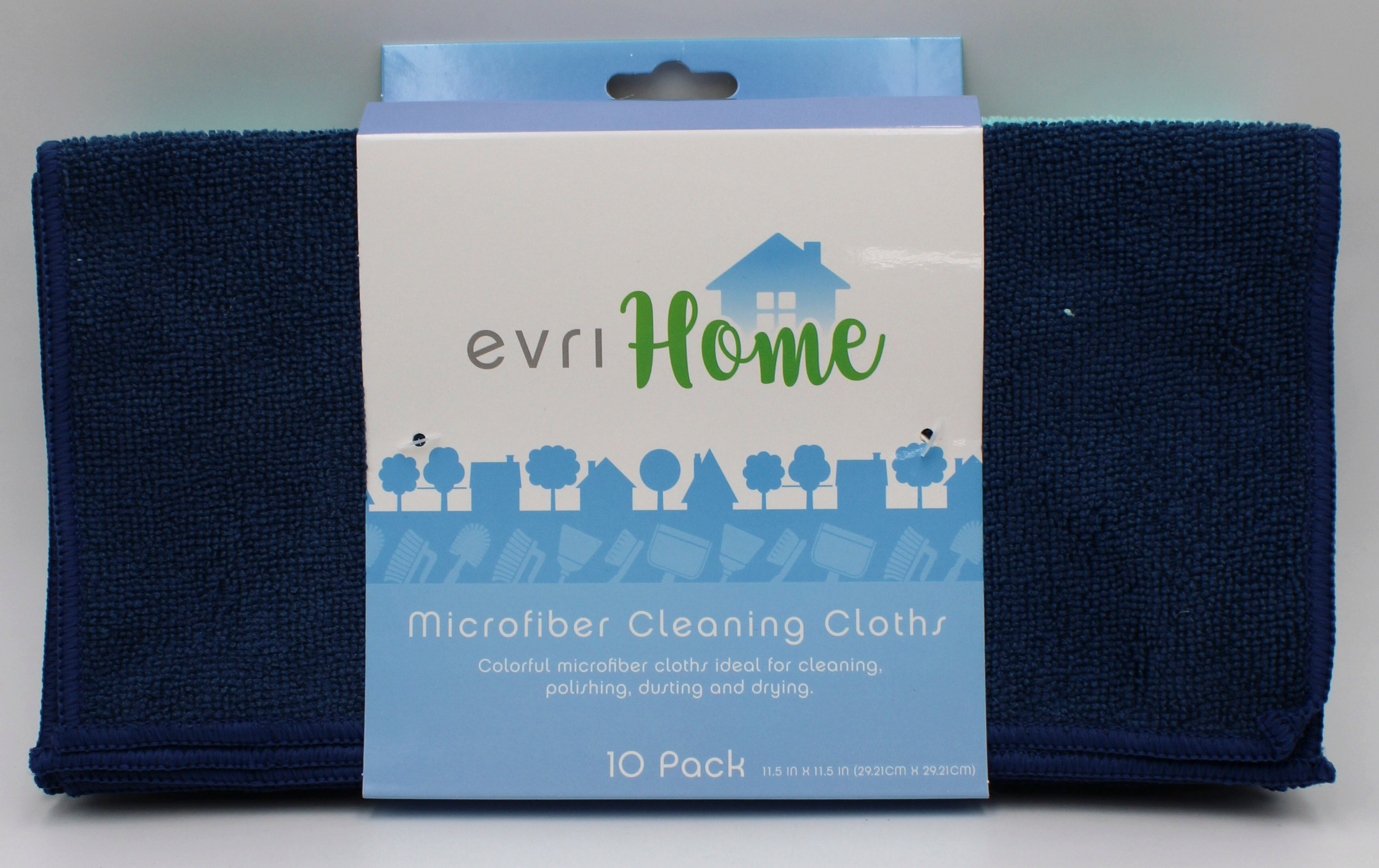 10PK MICRO CLEANING CLOTHS - AQUA NI