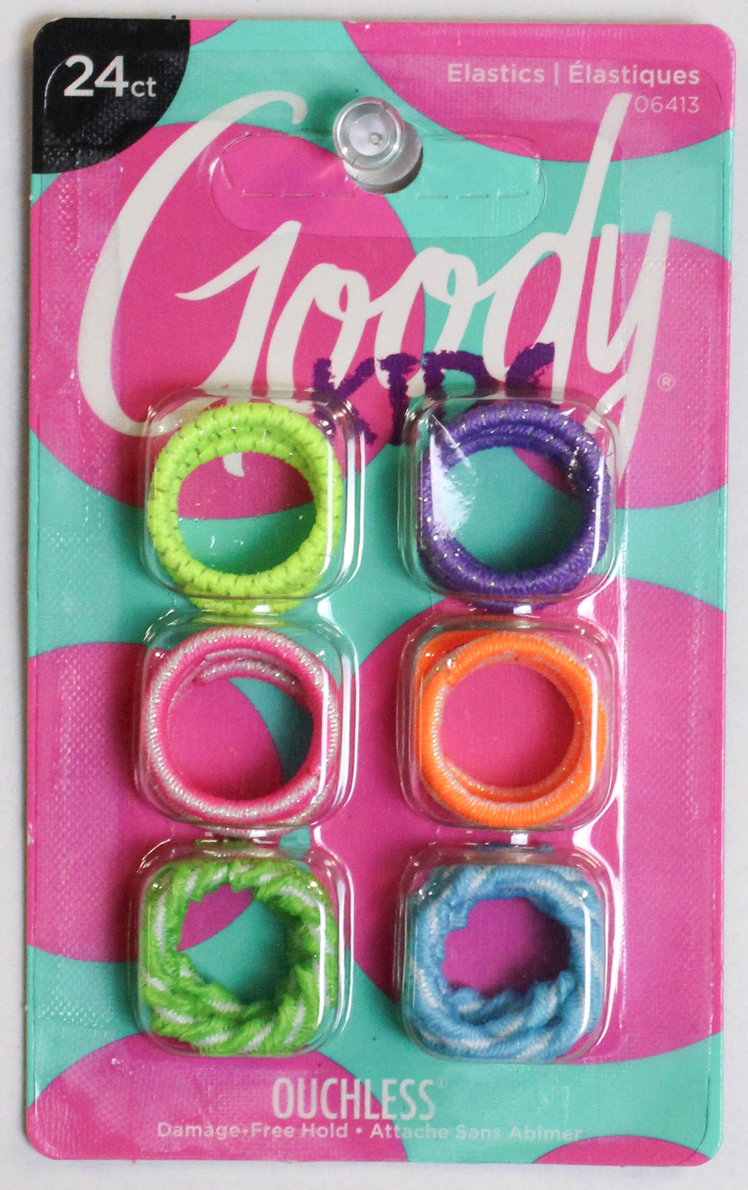 GOODY KIDS OUCHLESS ELASTICS TRAY ASSORTED COLORS 24ct NI