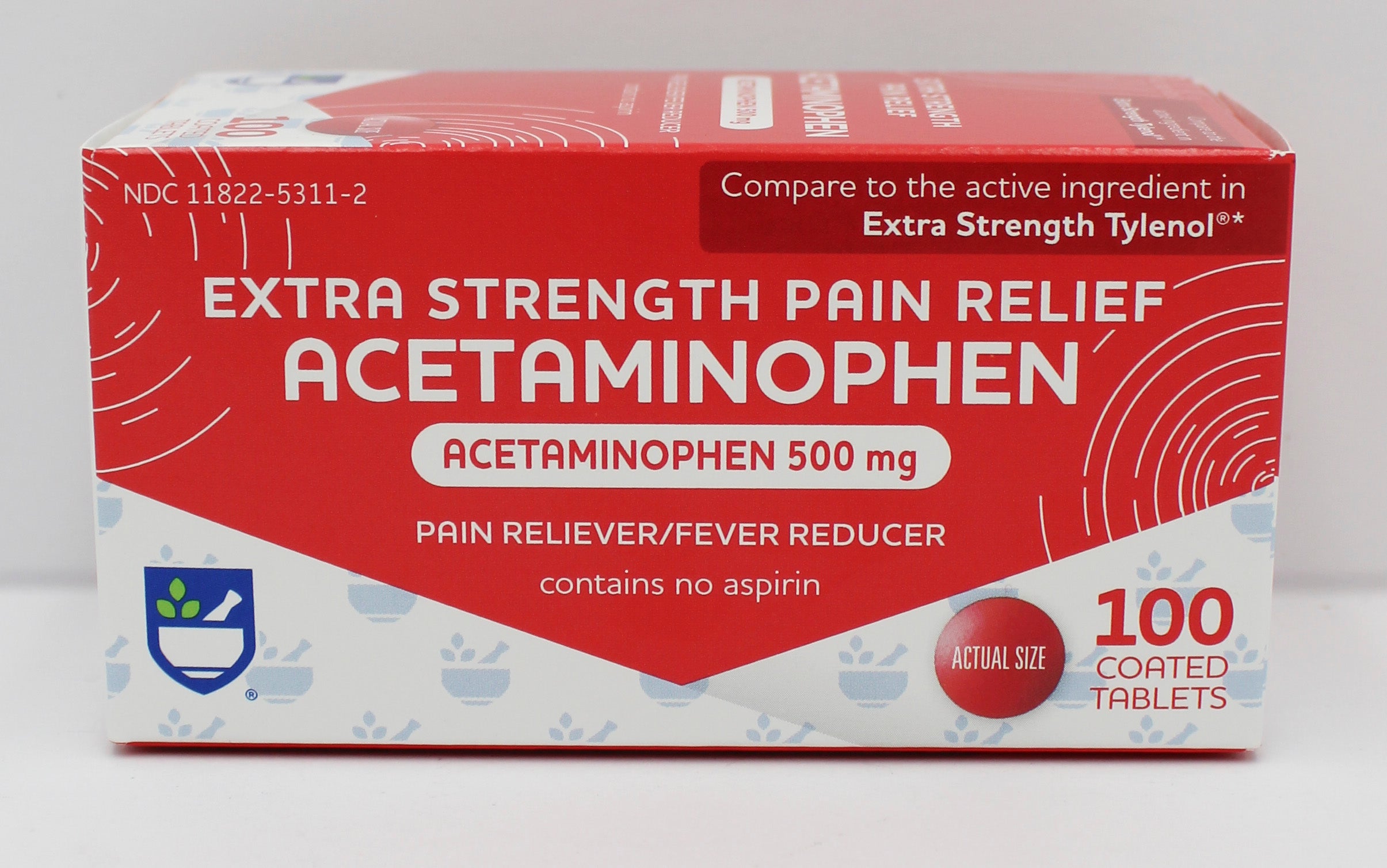 RITE AID PAIN RELIEF ACETOMINOPHEN EXTRA STRENGTH TABLETS 100ct EXP 2/15/2027