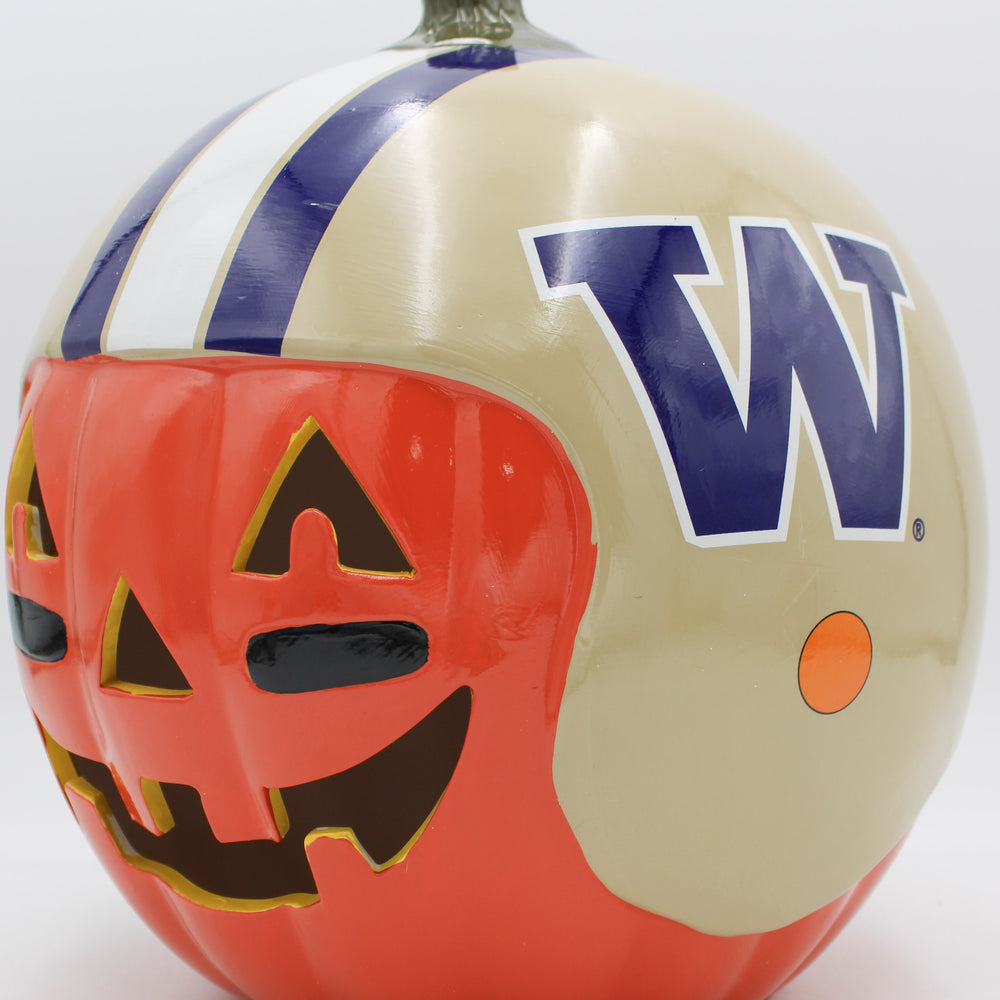 WASHINGTON HUSKIES CERAMIC PUMPKIN HELMET 10"