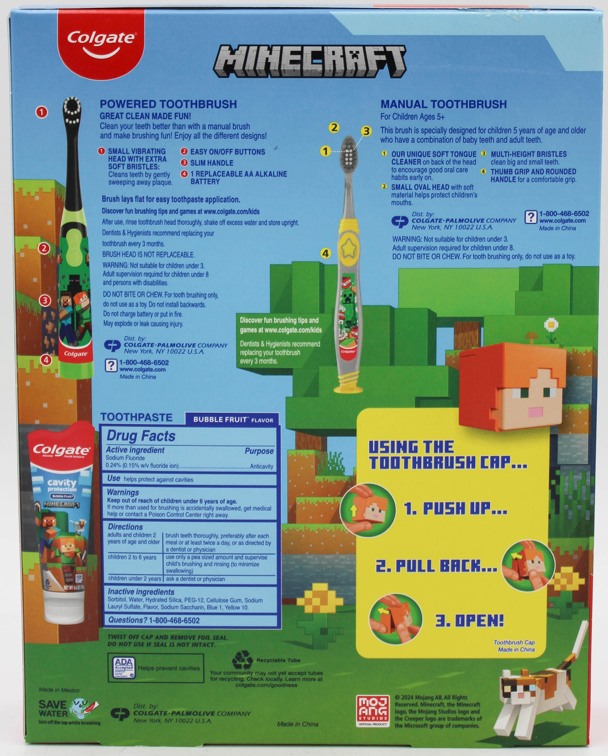 Toothpaste Minecraft Texture COLGATE KIDS MINECRAFT GIFT SET - TOOTHBRUSH, TOOTHPASTE, CAP NI – The ...