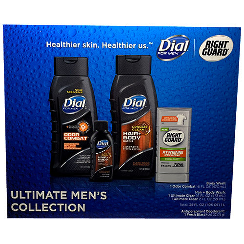 DIAL MEN BATH/BODY SET 4PC-RGHT GRD