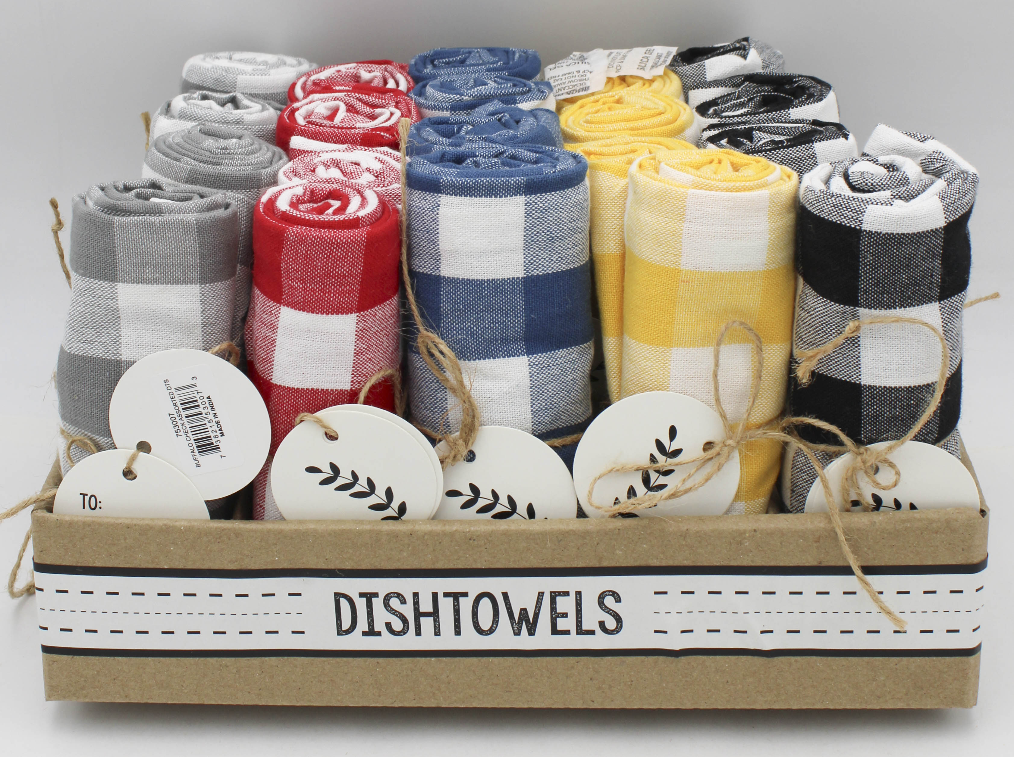 DISHTOWELS -  PLAID IN PDQ