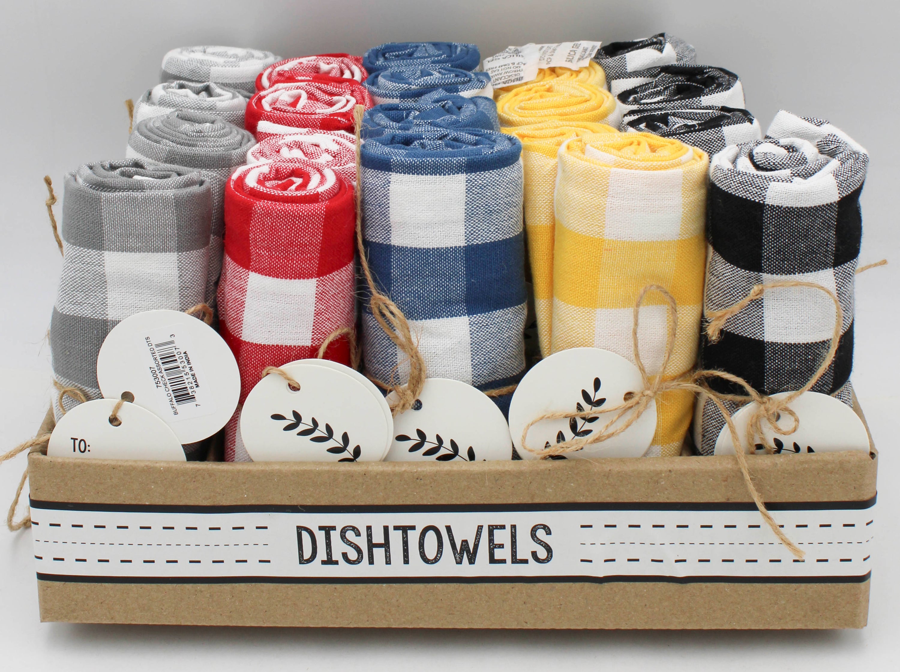 DISHTOWELS -  PLAID IN PDQ