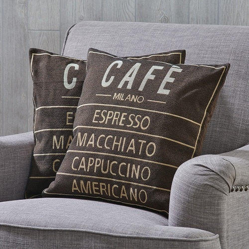 CAFE 18" PILLOW COVER