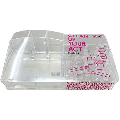 Makeup Caddy Beauty Bin Clear - Organiser Storage Tray