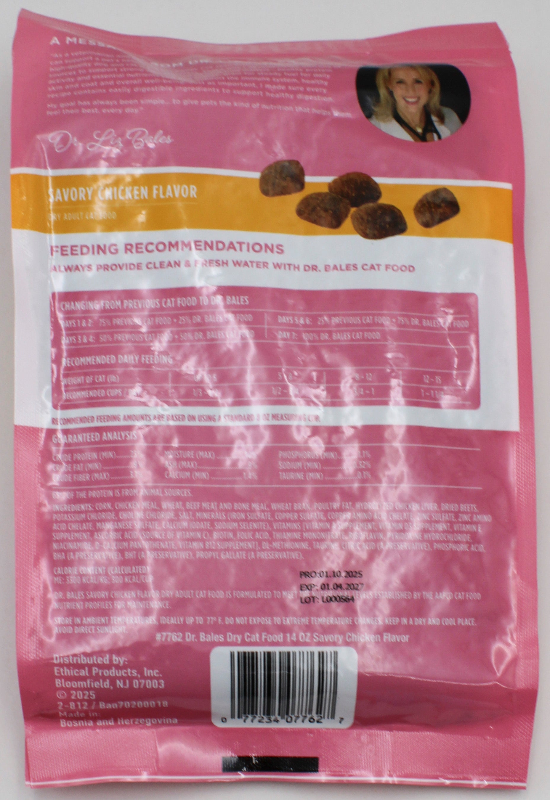 DR.BALES DRY CAT FOOD CHICKEN FLAVOR 14oz. EXP 4/1/2027