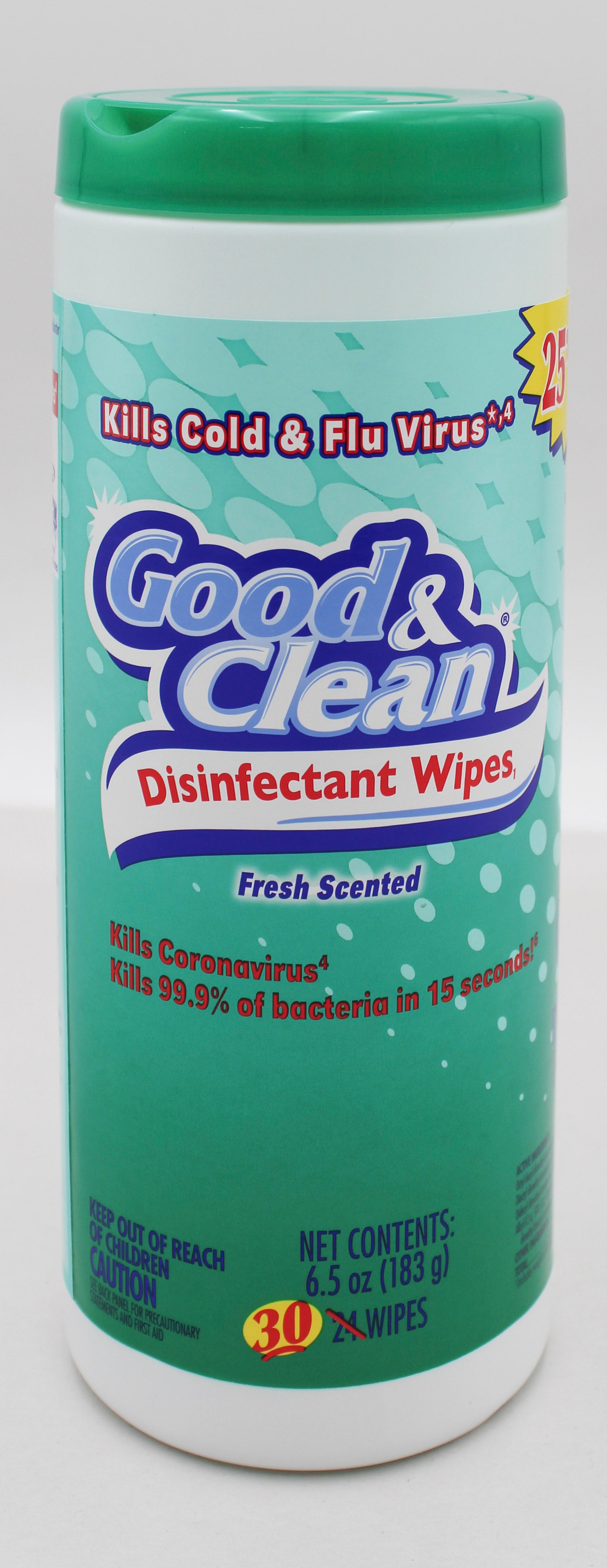Good & Clean Household Disinfectant Wipes Fresh Scent 30ct