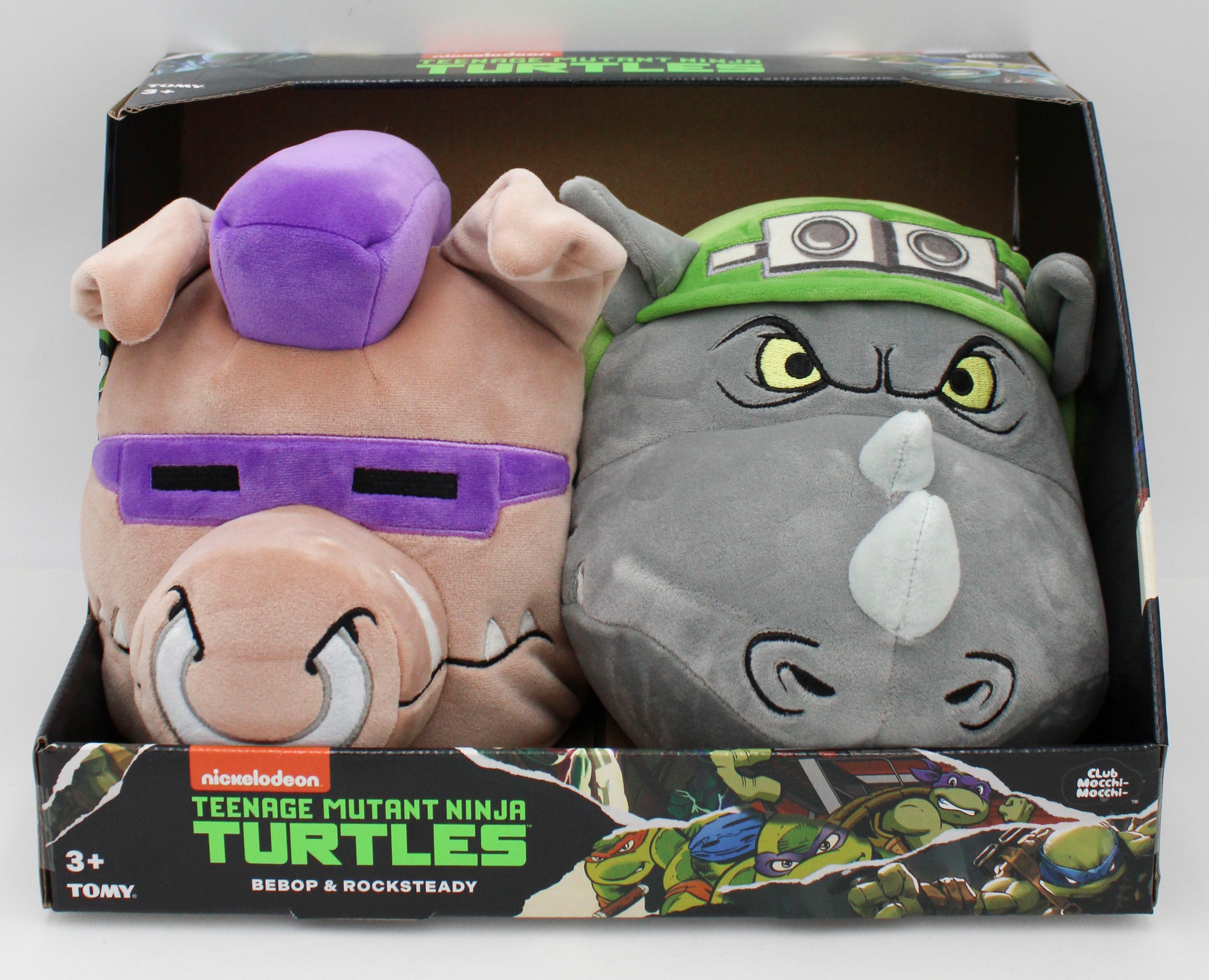 TMNT BEBOP AND ROCKSTEADY 12.25" 2pc PLUSH HEAD SET