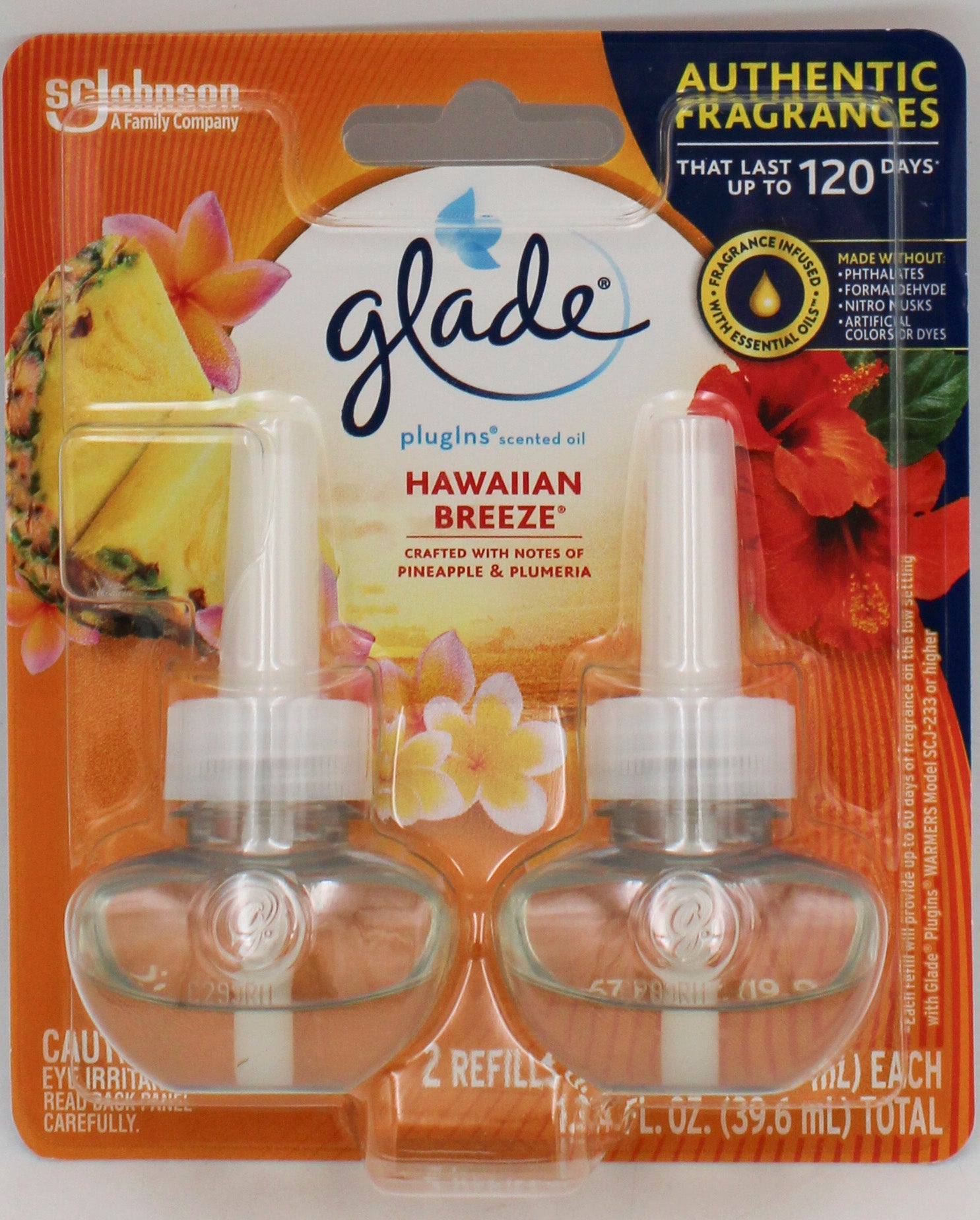SP GLDE PLUGINS SCENTED OIL 2REFILLS 1.34oz HAWAIIAN BREEZE