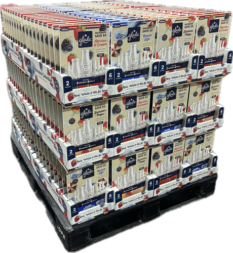 GLADE PLUGINS SCENTED OIL STARTER KIT 2 WARMERS + 6 REFILLS MIXED PALLET US NI