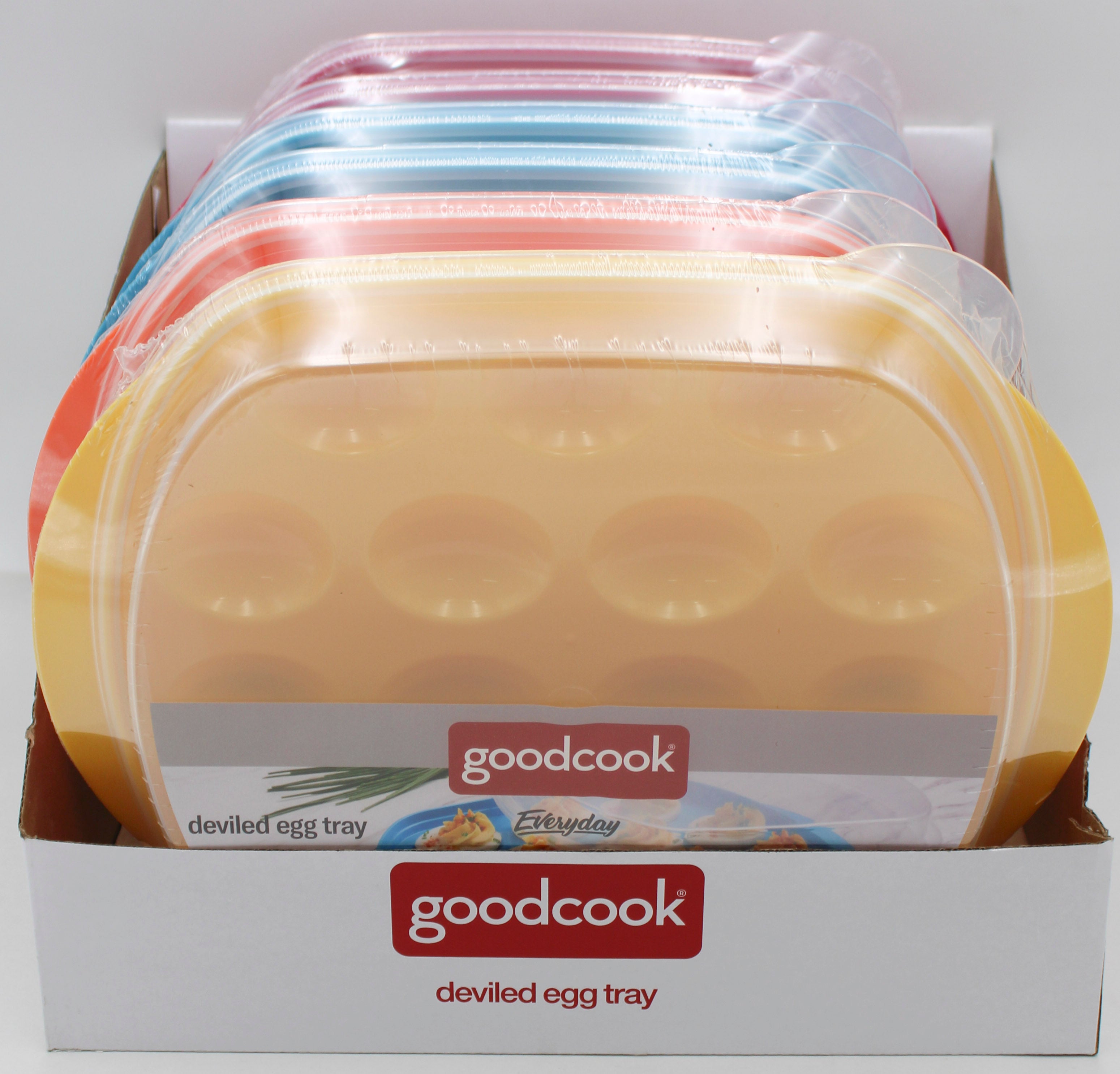 Deviled Egg Tray with Cover Assorted Colors CDU