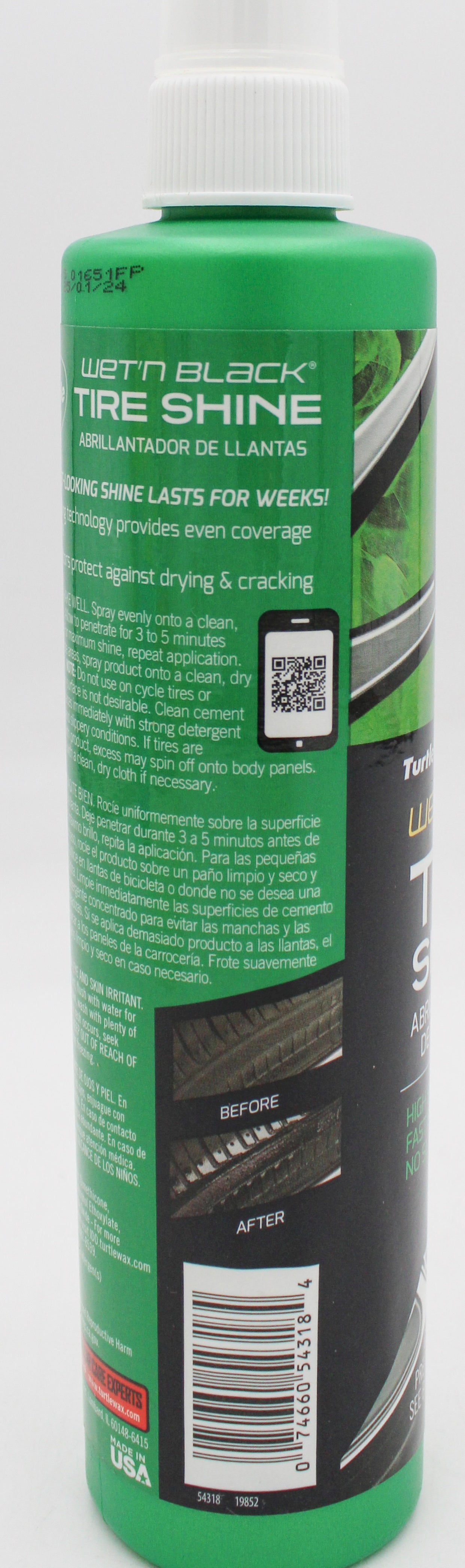SP TURTLE WAX WET'N BLACK TIRE SHINE 10oz
