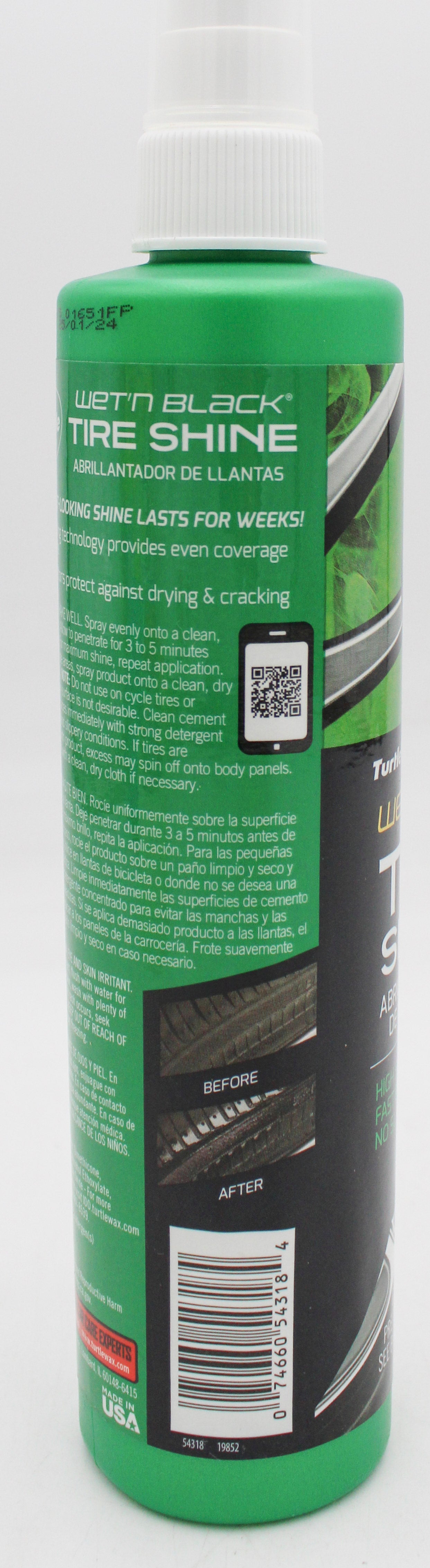 SP TURTLE WAX WET'N BLACK TIRE SHINE 10oz