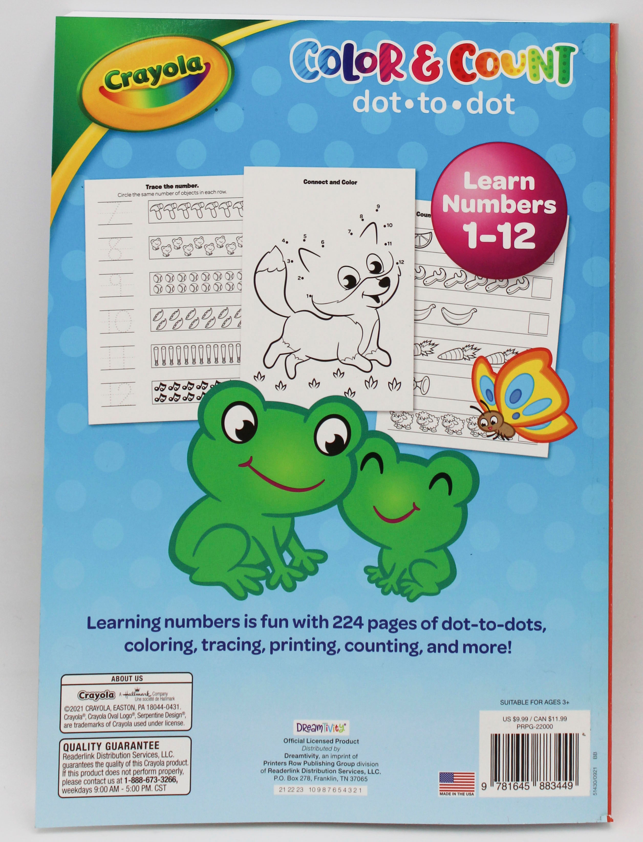 CRAYOLA: COLOR & COUNT PAPERBACK ACTIVITY BOOK 224PG PP$9.99