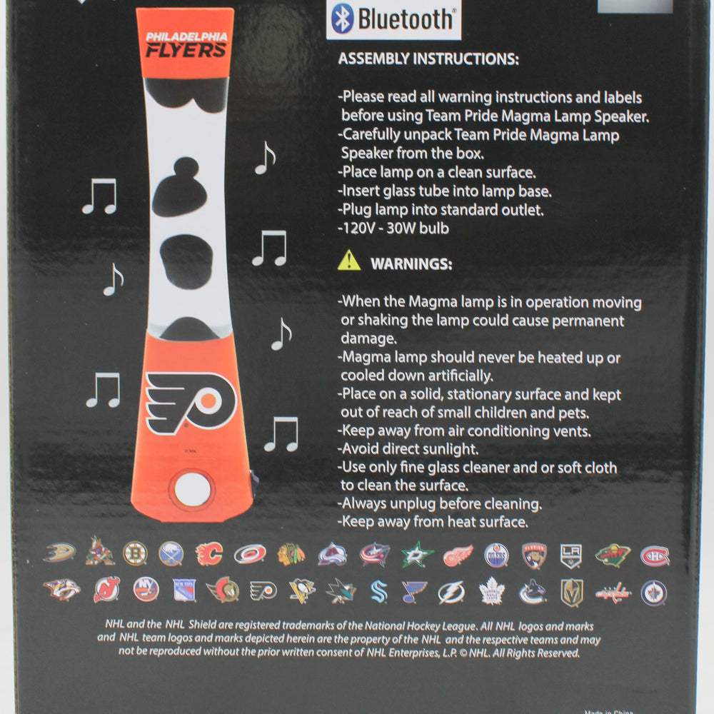 NHL PHILADELPHIA FLYERS LAVA LAMP SPEAKER 16.5"
