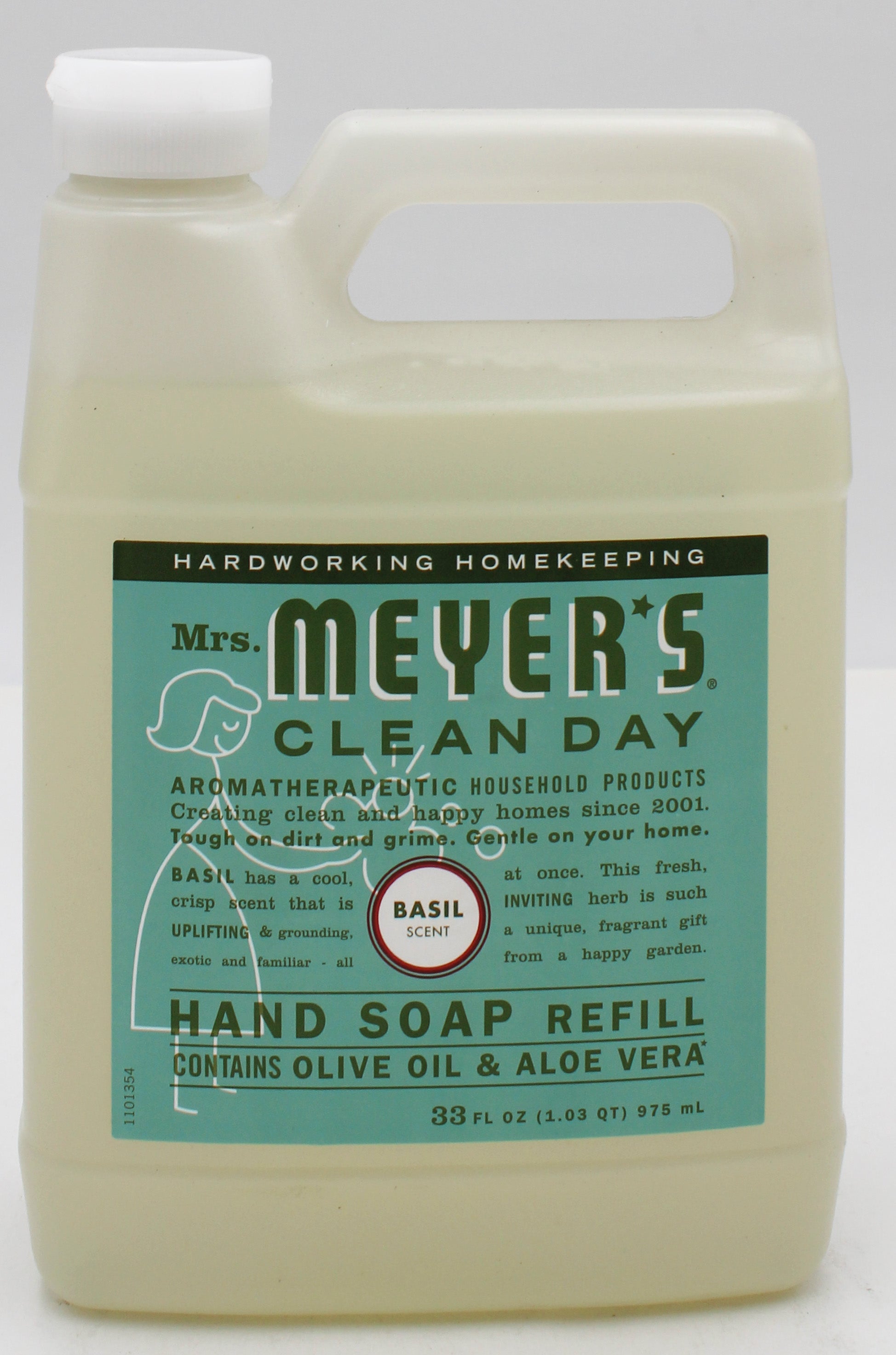 SP MRS.MEYERS HAND SOAP REFILL 33oz BASIL ACENT