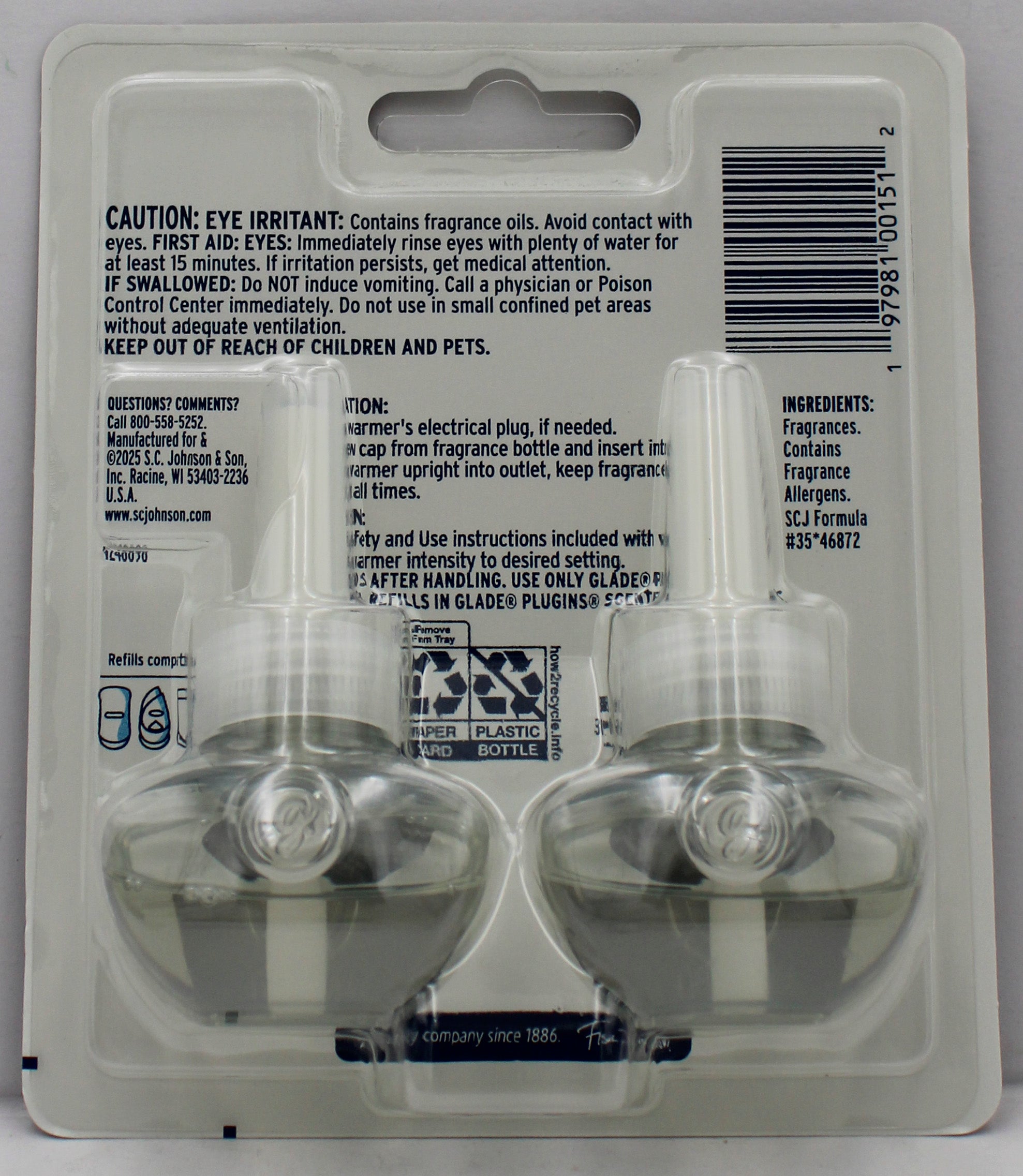 GLADE PLUGINS SCENTED OIL POMEGRANATE & CURRANT 2ct 0.67floz US