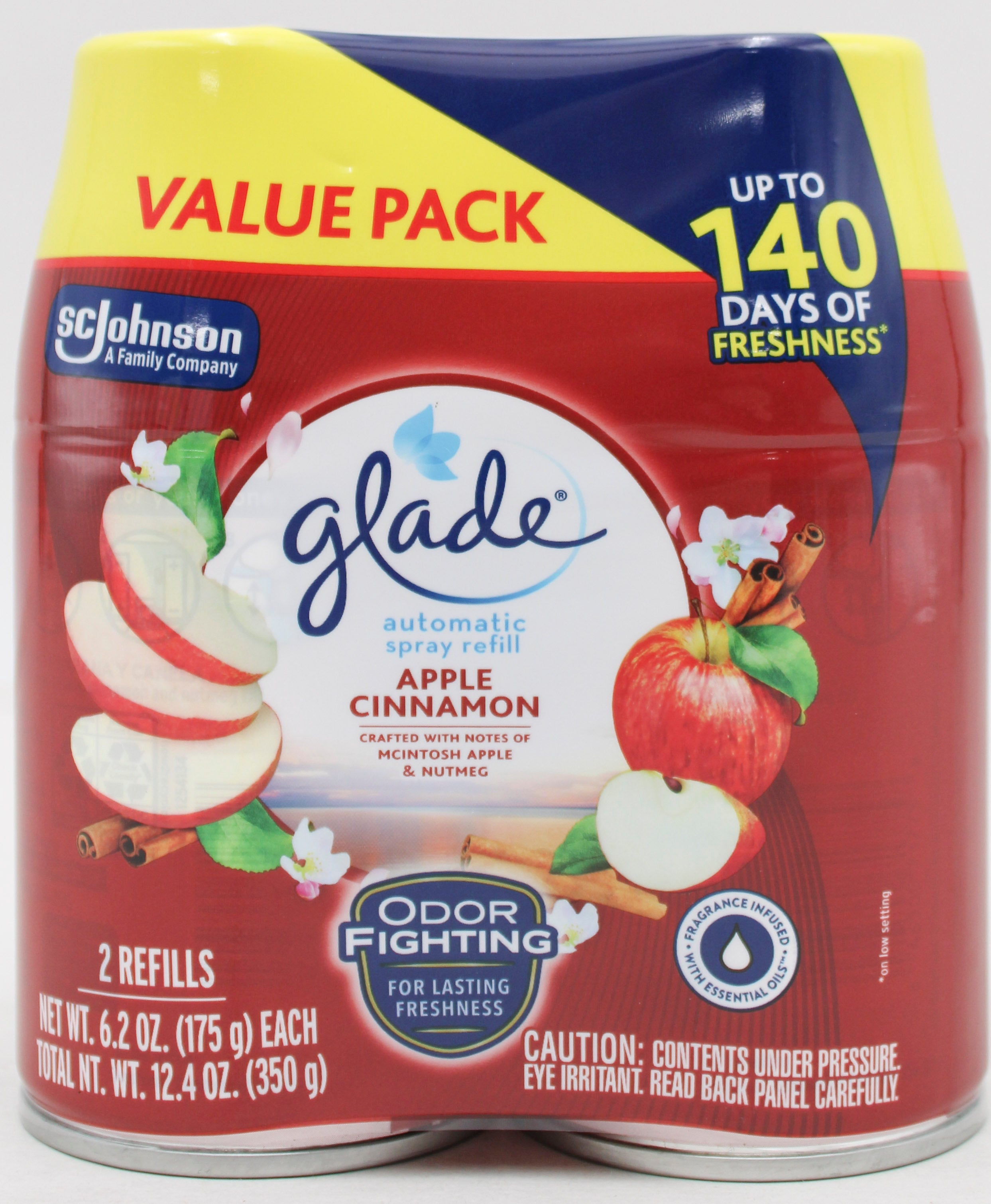 Glade Automatic Spray 2 Refills 6.2oz Apple Cinnamon Wholesale