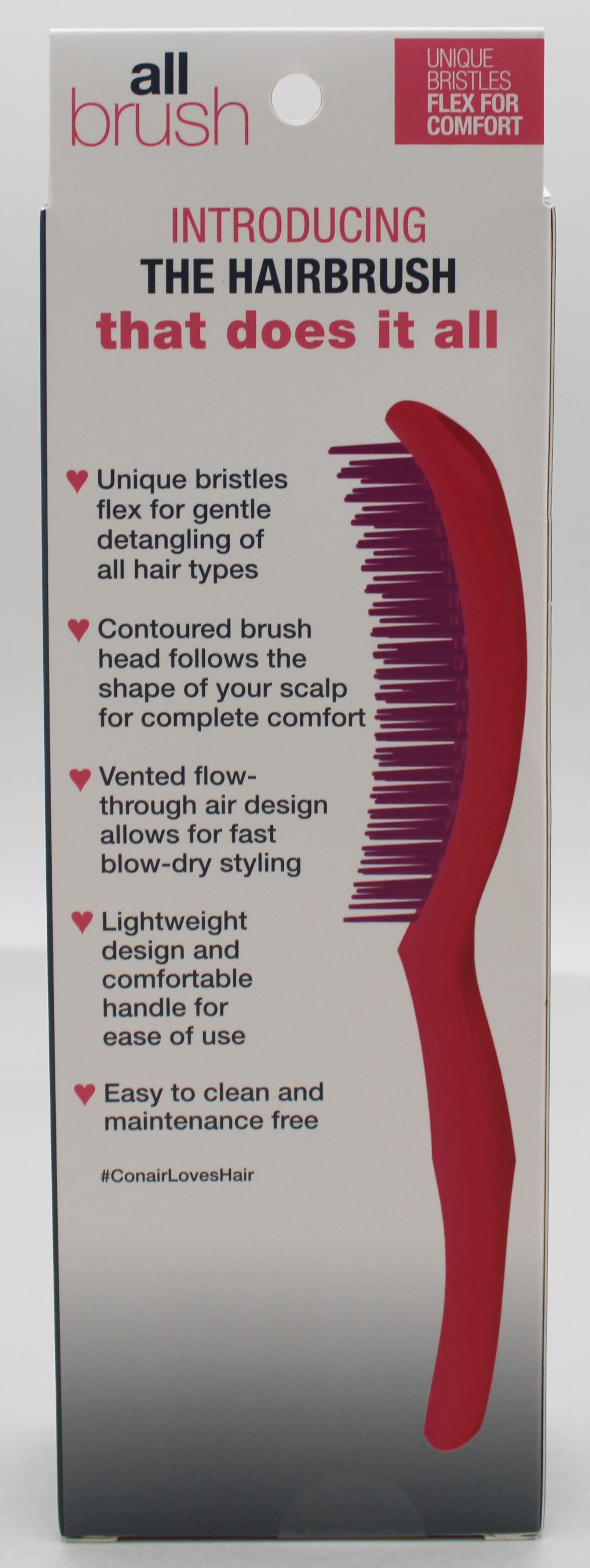 Conair AllBrush Vented Paddle Hairbrush Pink