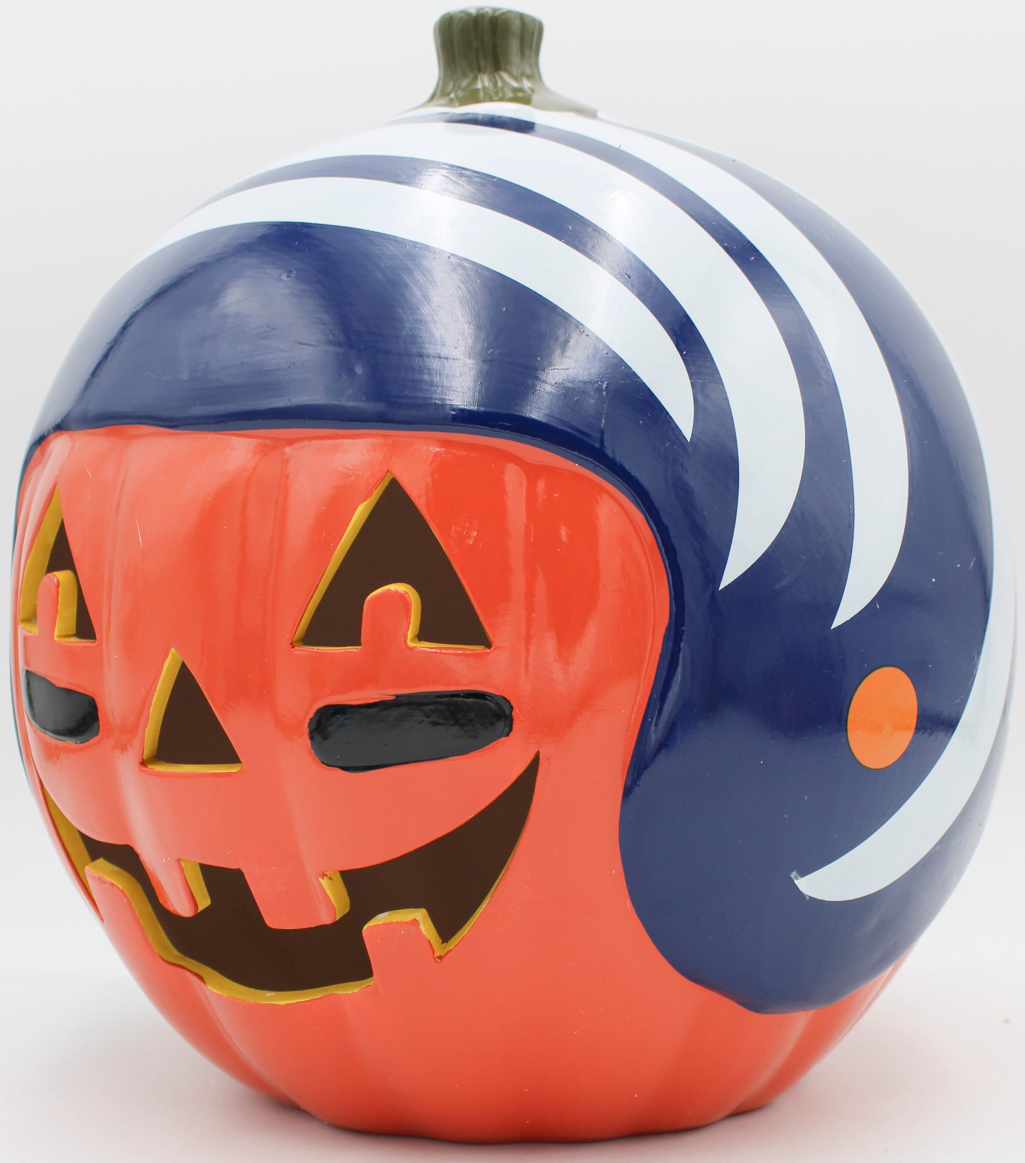 OFFICIALLY LICENCED MEMPHIS TIGERS CERAMIC PUMPKIN HELMET 10"