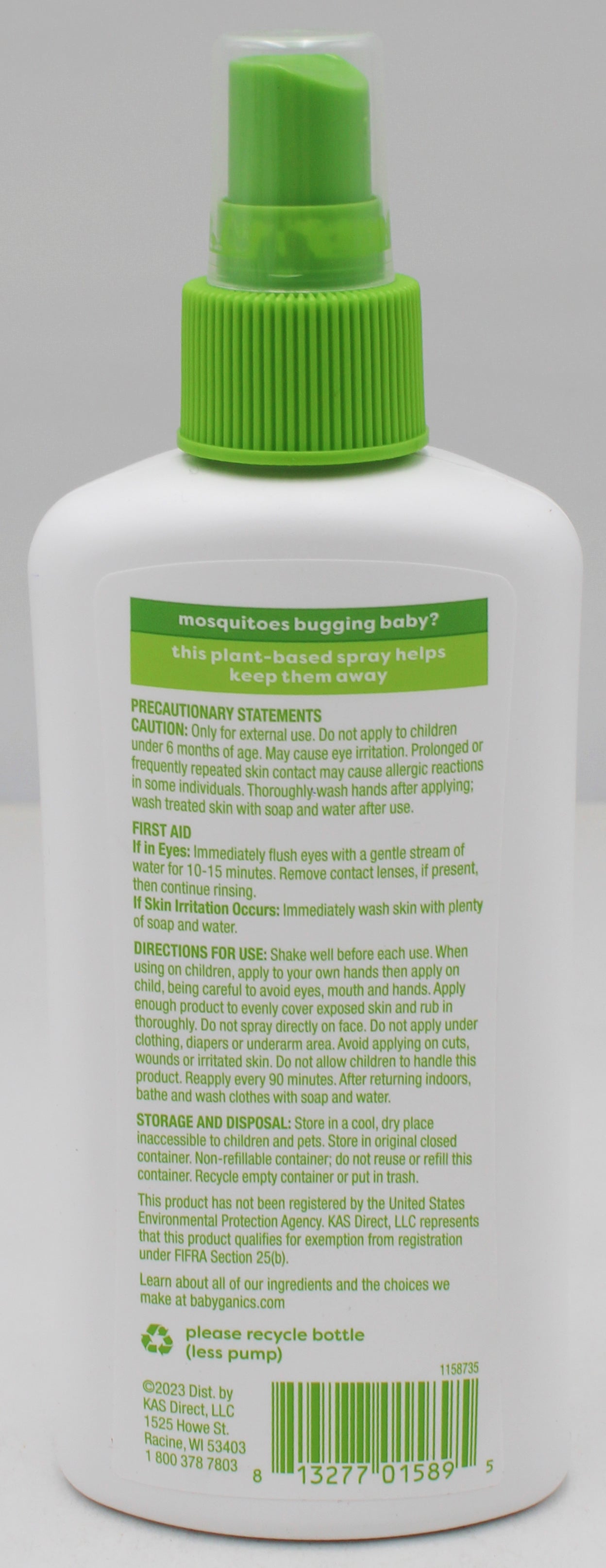 BABYGANICS BUG SPRAY 6oz