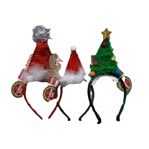 CONAIR SCUNCI LIGHT UP CHRISTMAS HAND BANDS 12PC DISPLAY NI