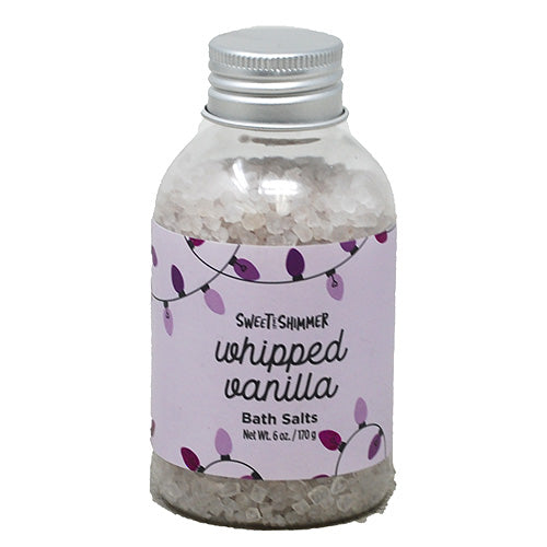 SWEET & SHIMMER BATH SALTS 6oz-WHIPPED VANILLA