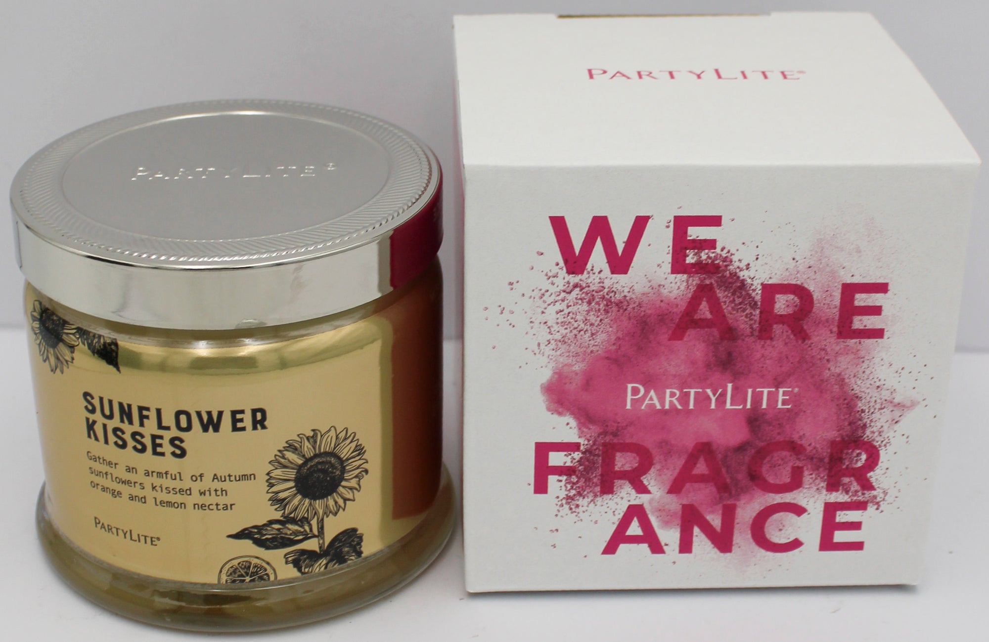 PARTYLITE SUNFLOWER KISSES 3-WICK JAR CANDLE 13.2oz