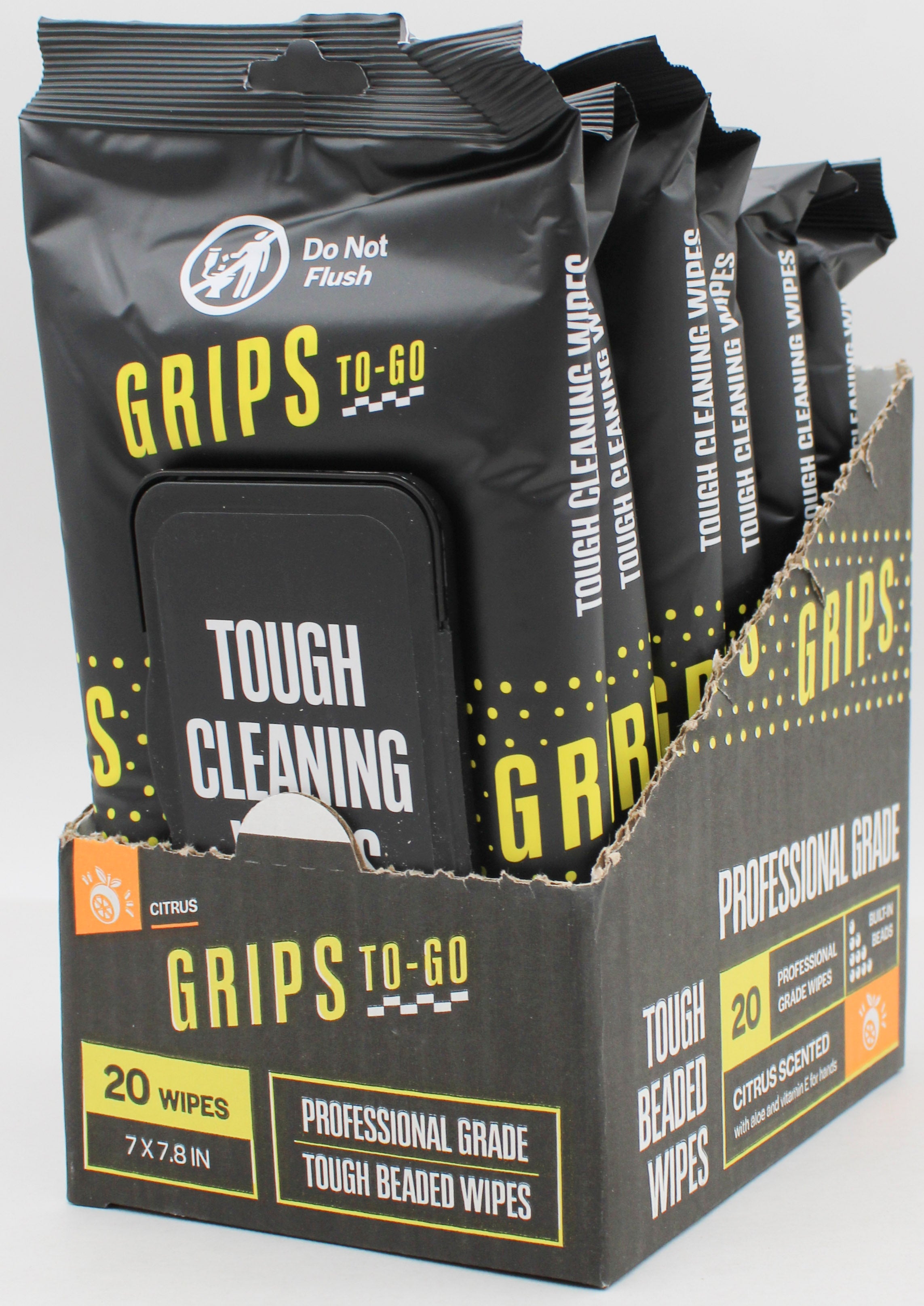 GRIPS TO GO TOUGH CLEANING WIPES EXP 4/5/27