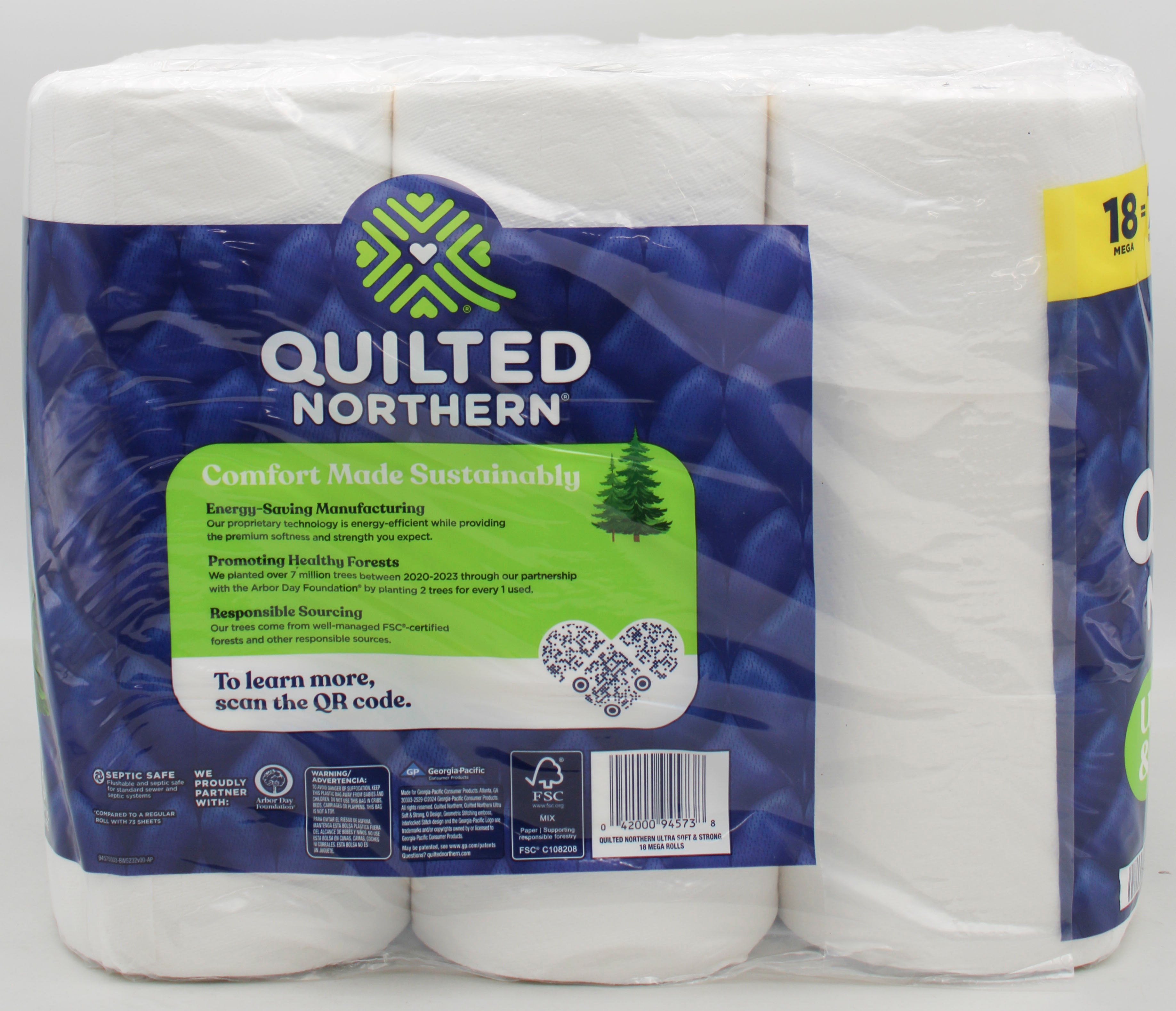 Quilted Northern Ultra Soft & Strong Toilet Paper 18 Mega Rolls