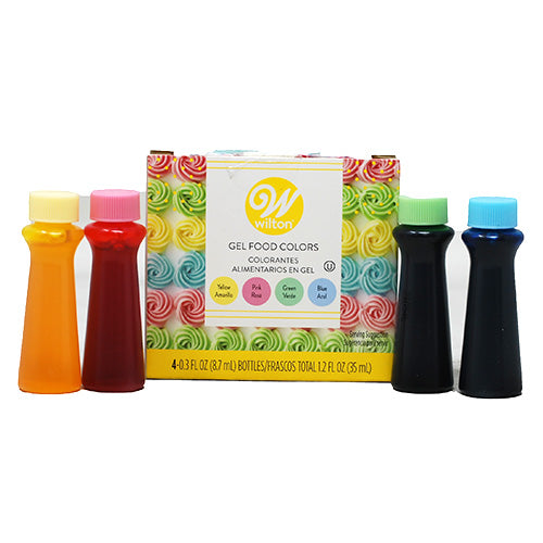 WILTON GEL FOOD COLOR .3oz/4CT-ASST.