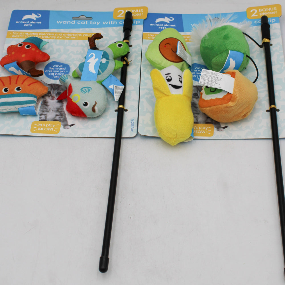 ANIMAL PLANET 4PC WAND CAT TOY W/CATNIP