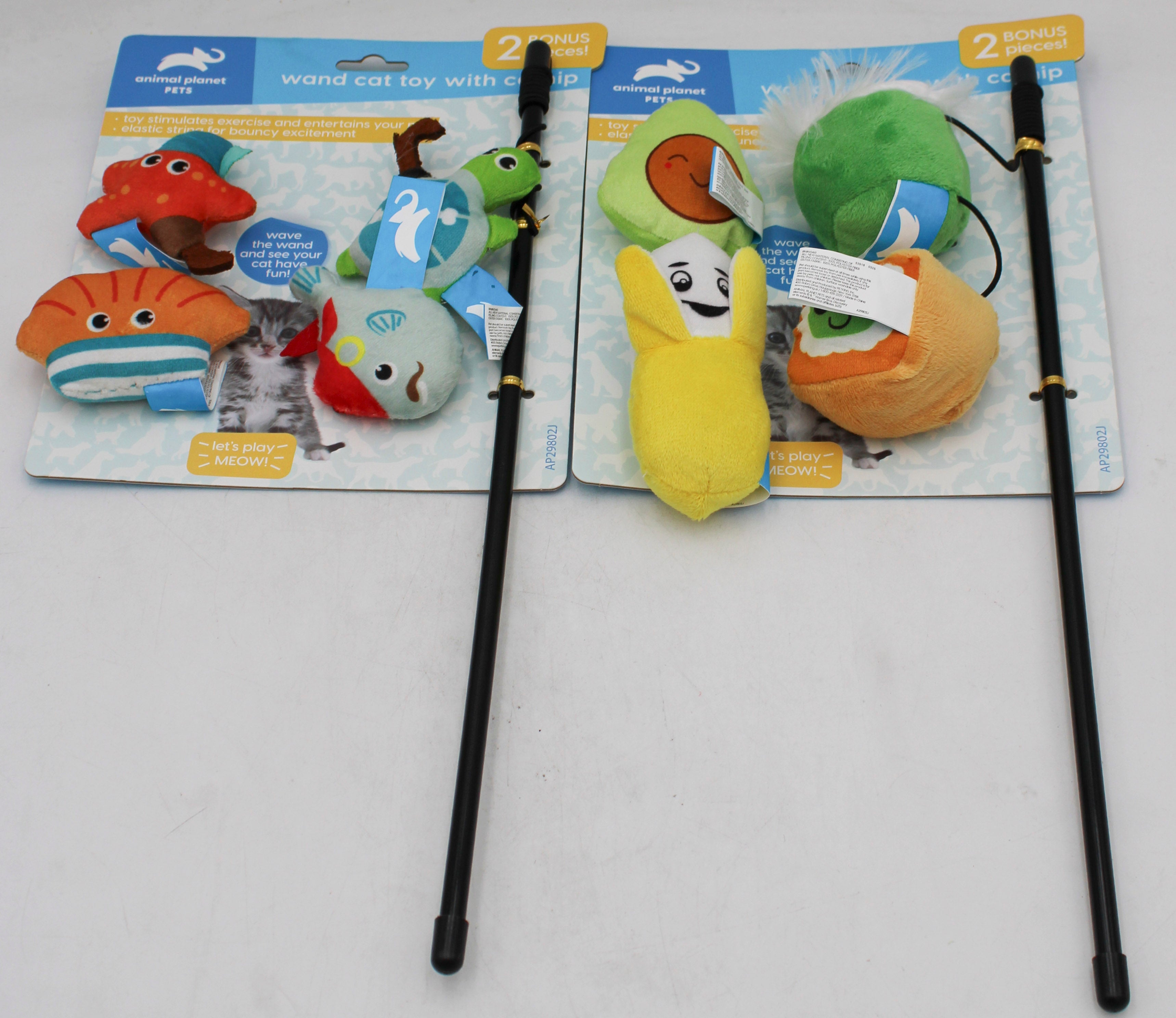 ANIMAL PLANET 4PC WAND CAT TOY W/CATNIP