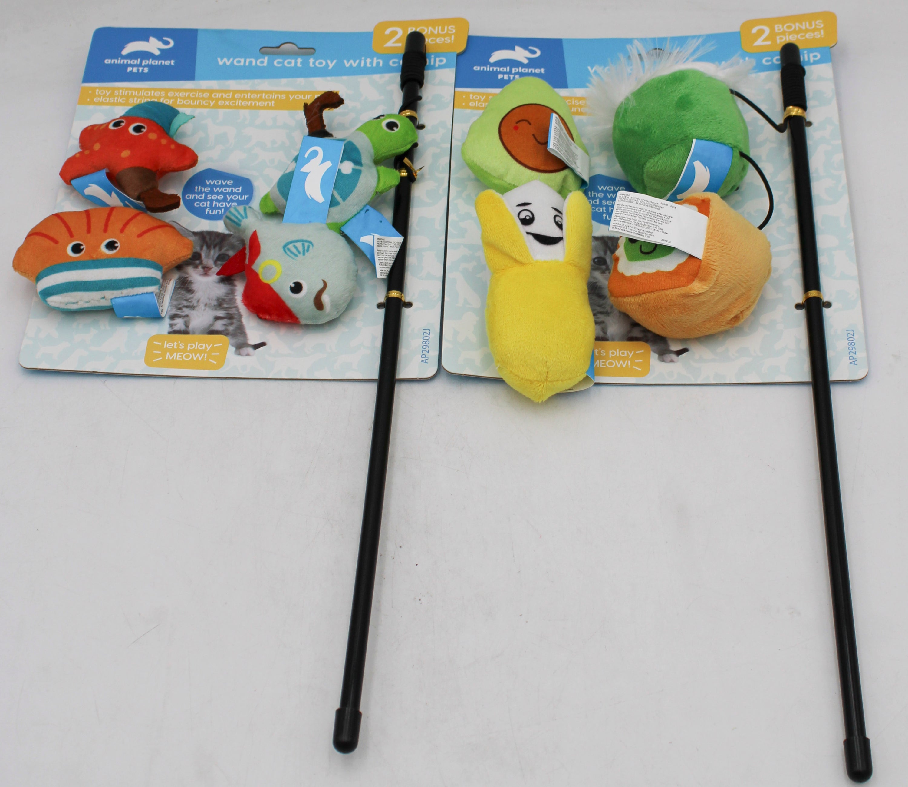 ANIMAL PLANET 4PC WAND CAT TOY W/CATNIP
