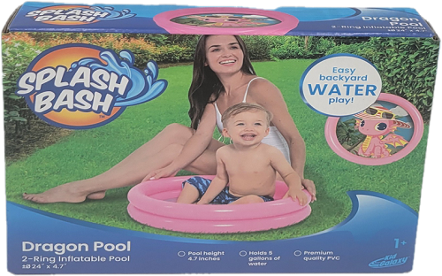 Pool Magic Splasher Ii SPLASH BASH 2RING INFLATABLE POOL DRAGON 24