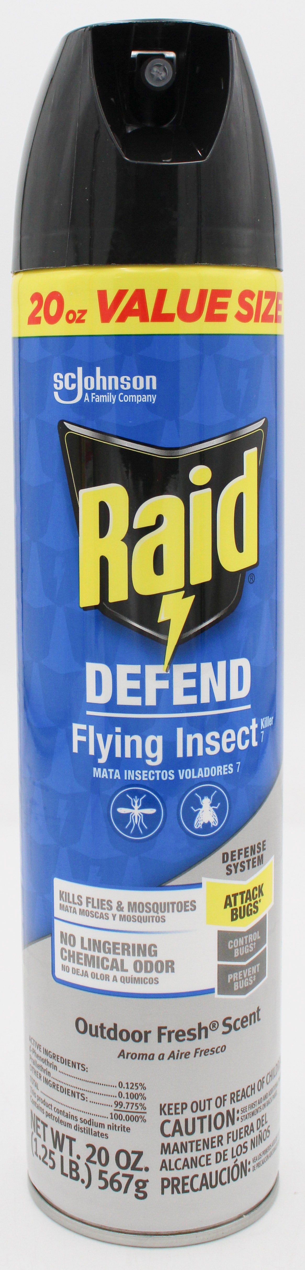 RAID DEFEND FLYING INSECT KILLER AEROSOL 20oz