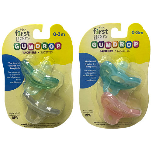 HOSPITAL PACIFIERS 2CT(0-3MO)ASST